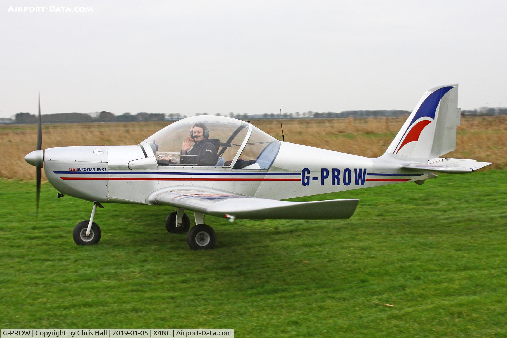 G-PROW, 2002 Aerotechnik EV-97 Eurostar C/N PFA 315-13968, North Coates Brass Monkey fly in 05/01/19
