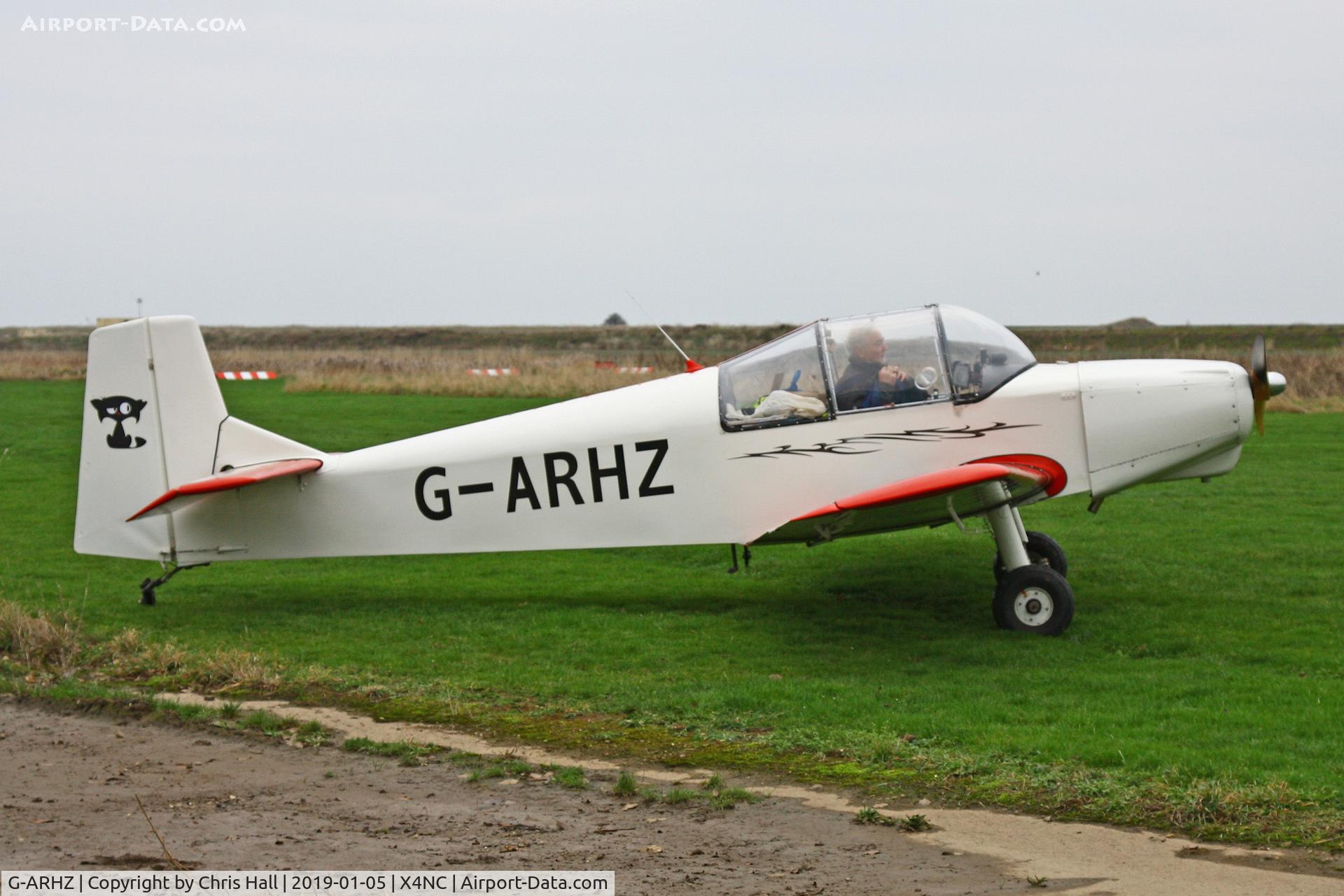 G-ARHZ, 1961 Rollason Druine D-62 Condor C/N PFA 247, North Coates Brass Monkey fly in 05/01/19