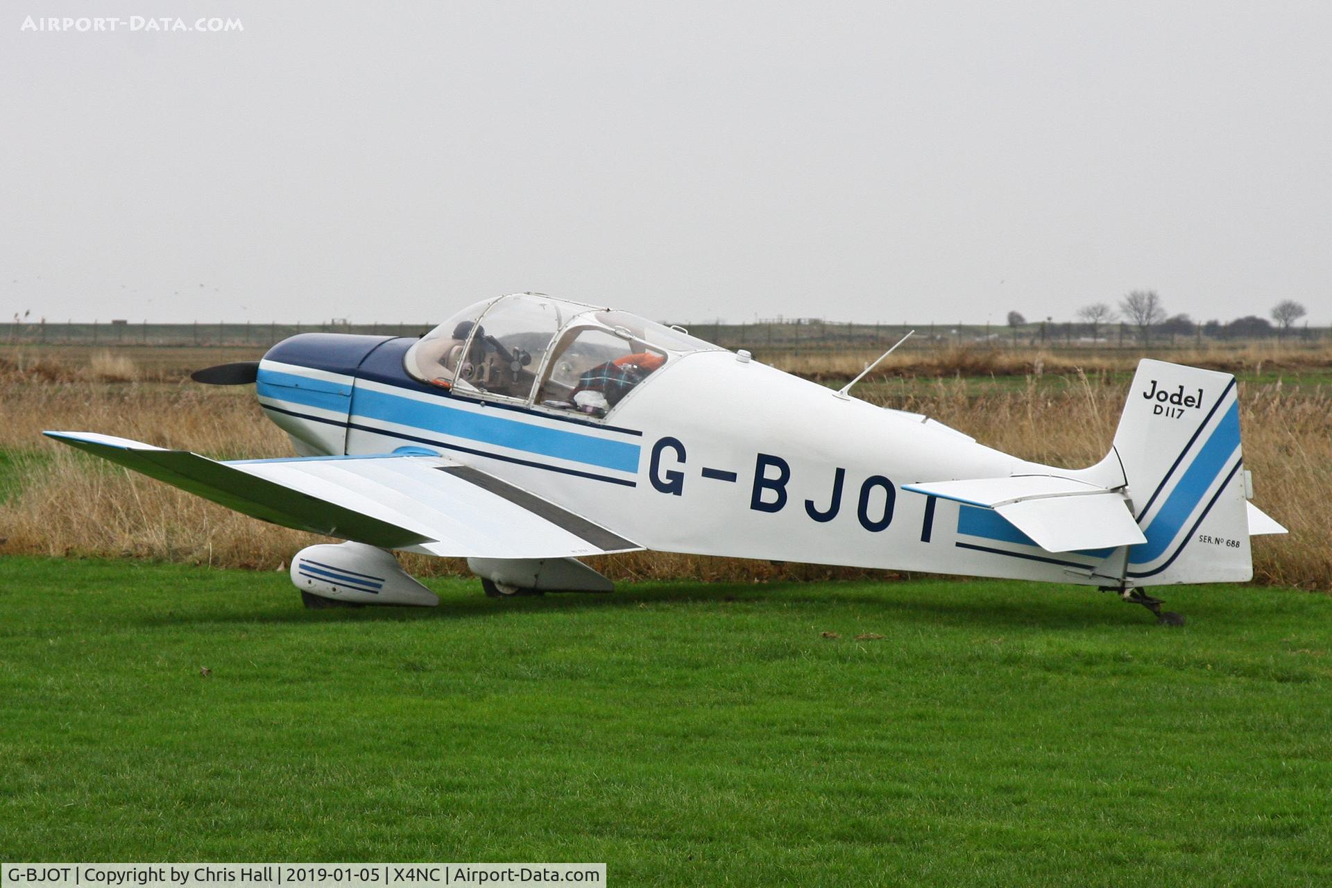 G-BJOT, 1957 SAN Jodel D-117 C/N 688, North Coates Brass Monkey fly in 05/01/19