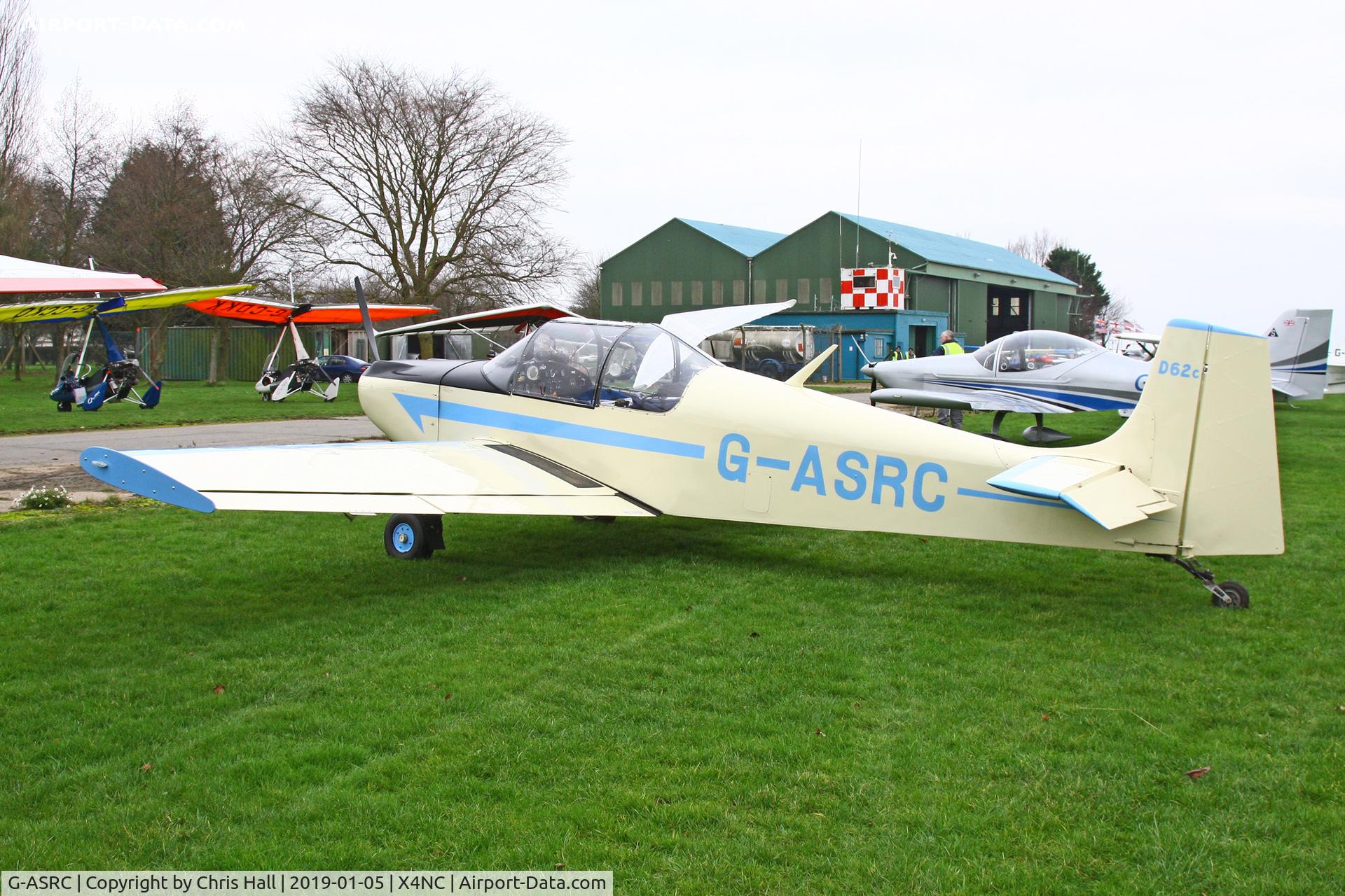 G-ASRC, 1964 Druine D.62C Condor C/N RAE/609, North Coates Brass Monkey fly in 05/01/19