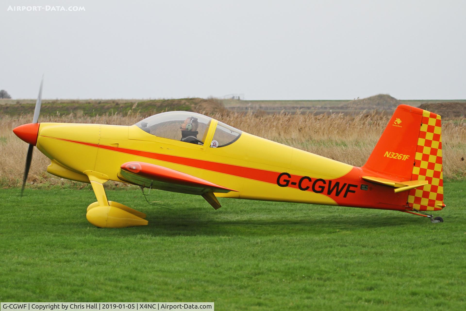 G-CGWF, 2008 Vans RV-7 C/N 70435, North Coates Brass Monkey fly in 05/01/19