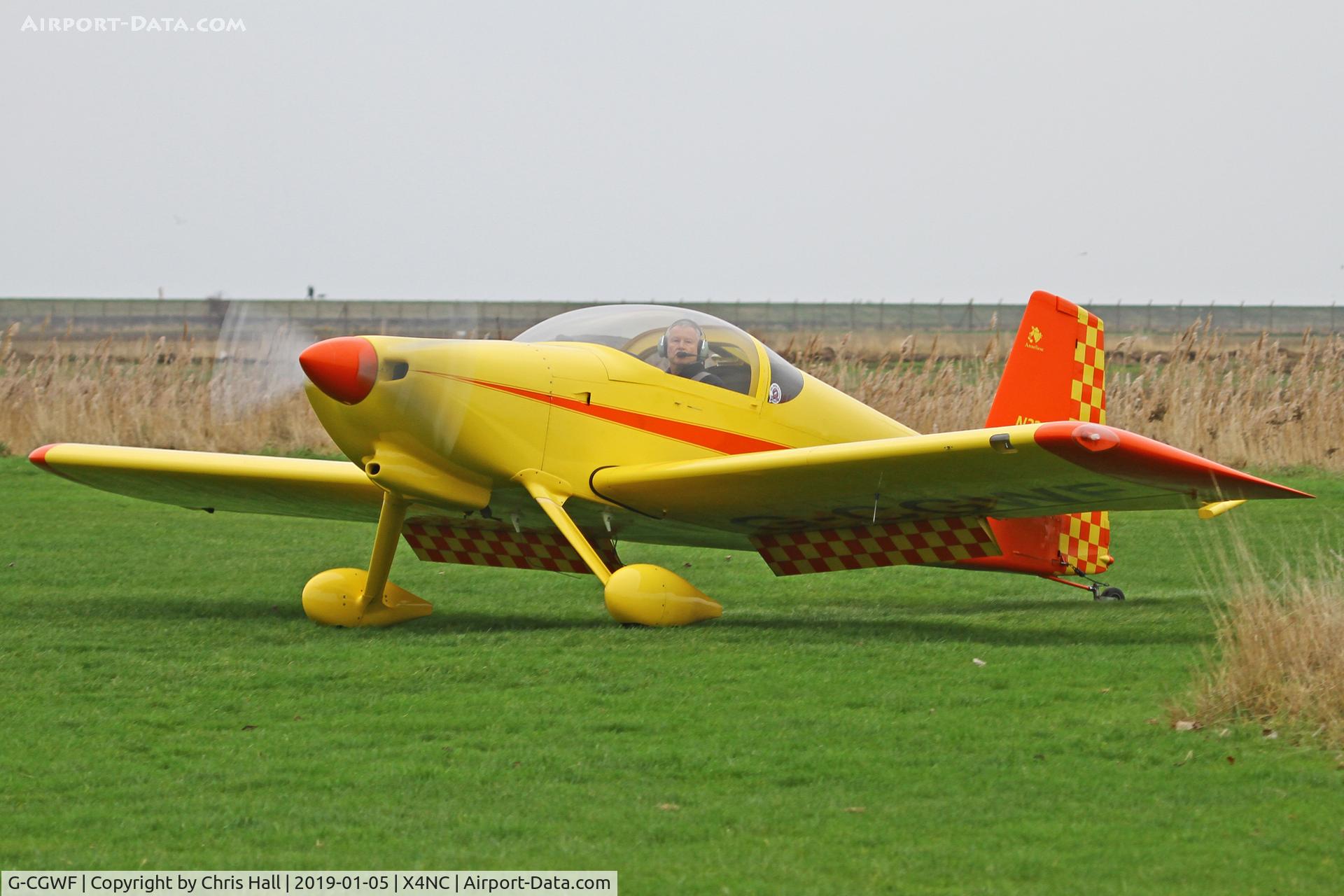 G-CGWF, 2008 Vans RV-7 C/N 70435, North Coates Brass Monkey fly in 05/01/19