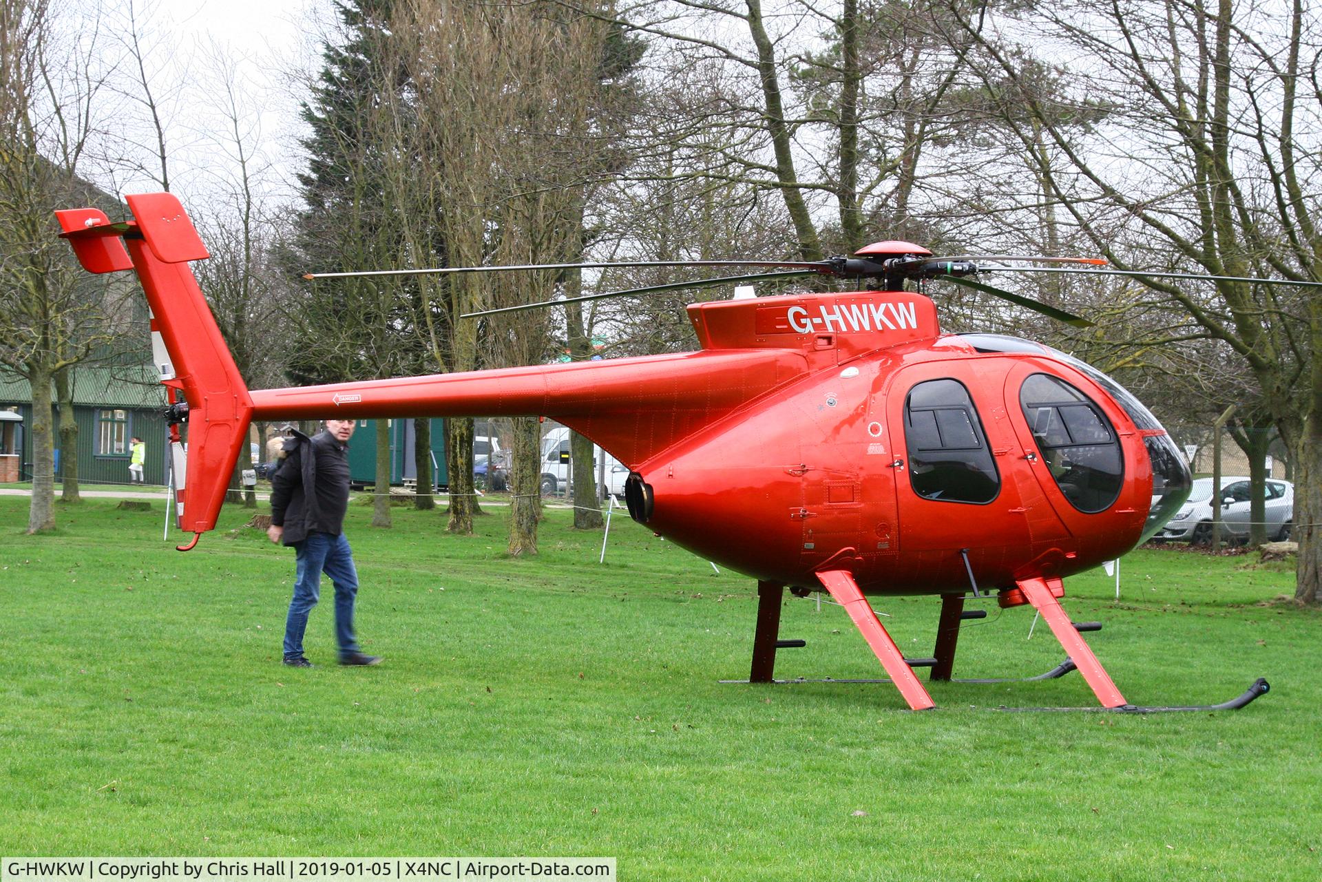 G-HWKW, 1998 Hughes 369E C/N 0537E, North Coates Brass Monkey fly in 05/01/19