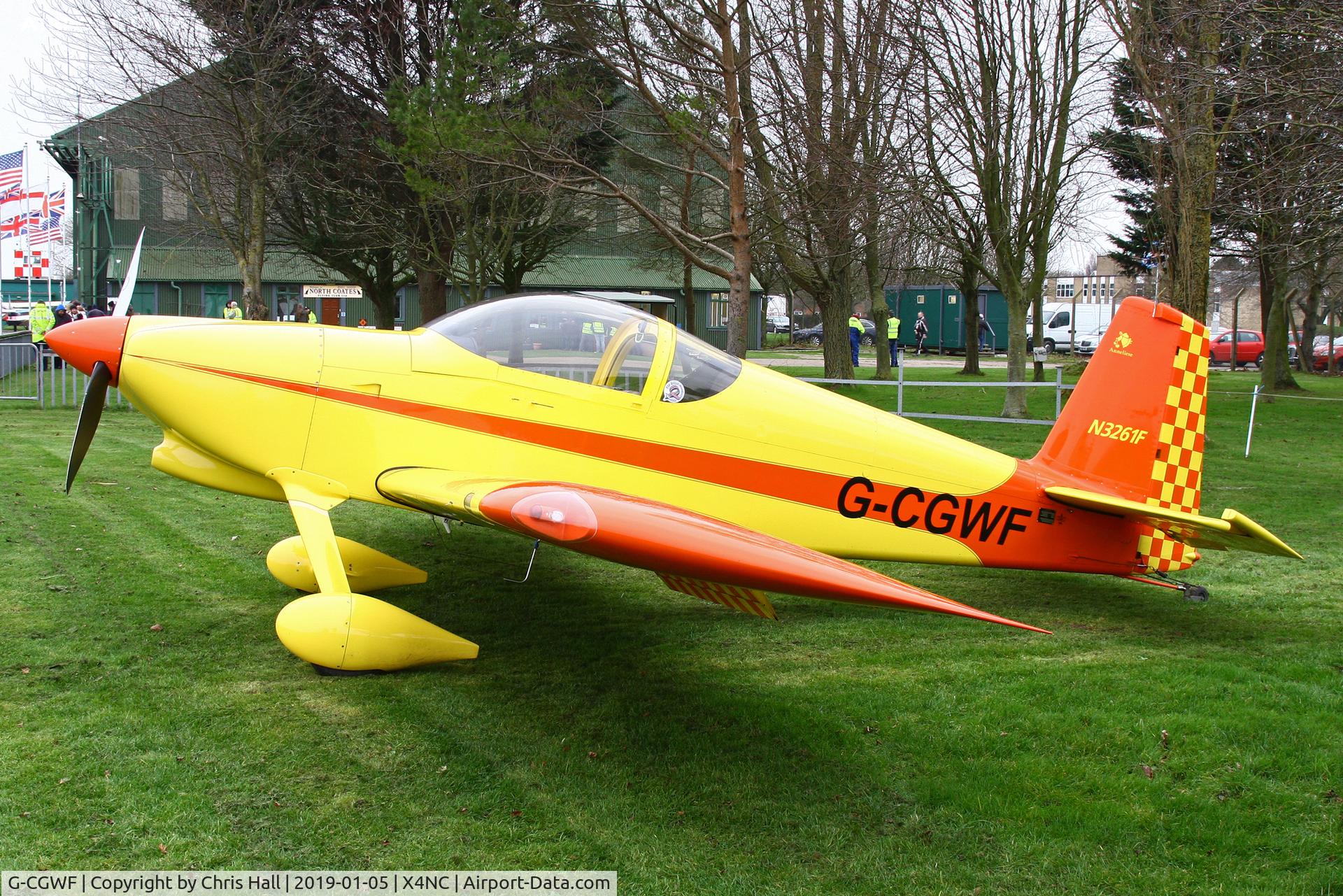 G-CGWF, 2008 Vans RV-7 C/N 70435, North Coates Brass Monkey fly in 05/01/19