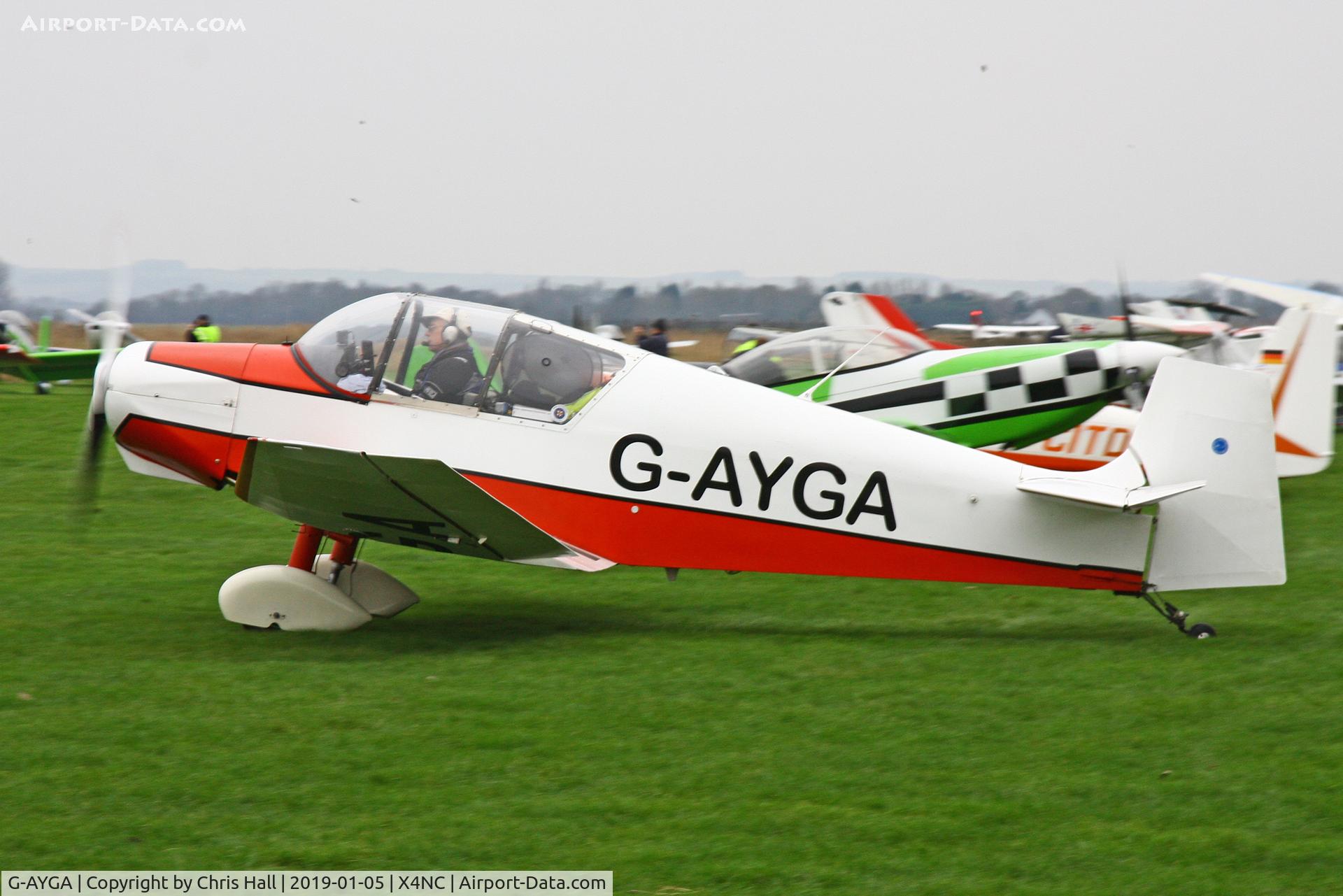 G-AYGA, 1956 SAN Jodel D-117 C/N 436, North Coates Brass Monkey fly in 05/01/19