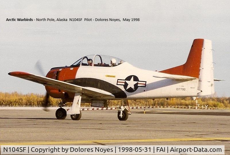 N104SF, 1954 North American T-28B Trojan C/N 200-153 (137790), Going out to have fun.