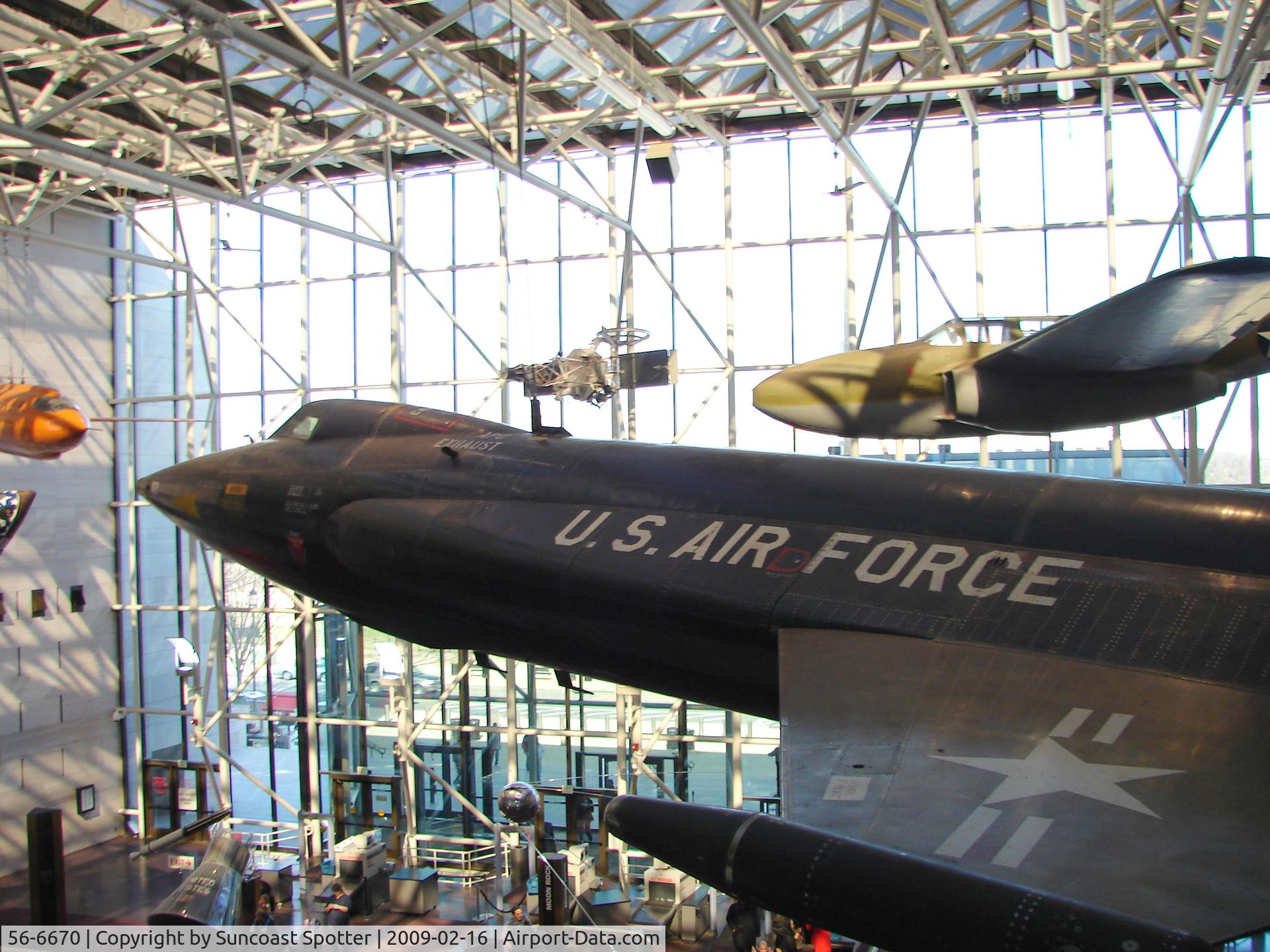 56-6670, 1956 North American X-15A C/N 240-1, US Air Force X-15 on display at the National Air and Space Museum in Washington DC.