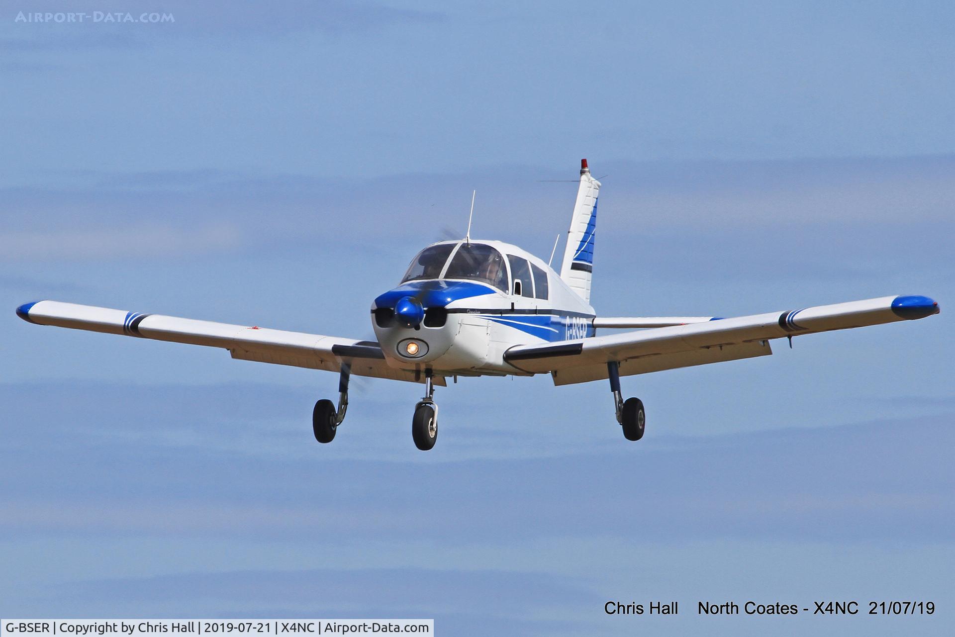 G-BSER, 1963 Piper PA-28-160 Cherokee C/N 28-790, North Coates summer fly in