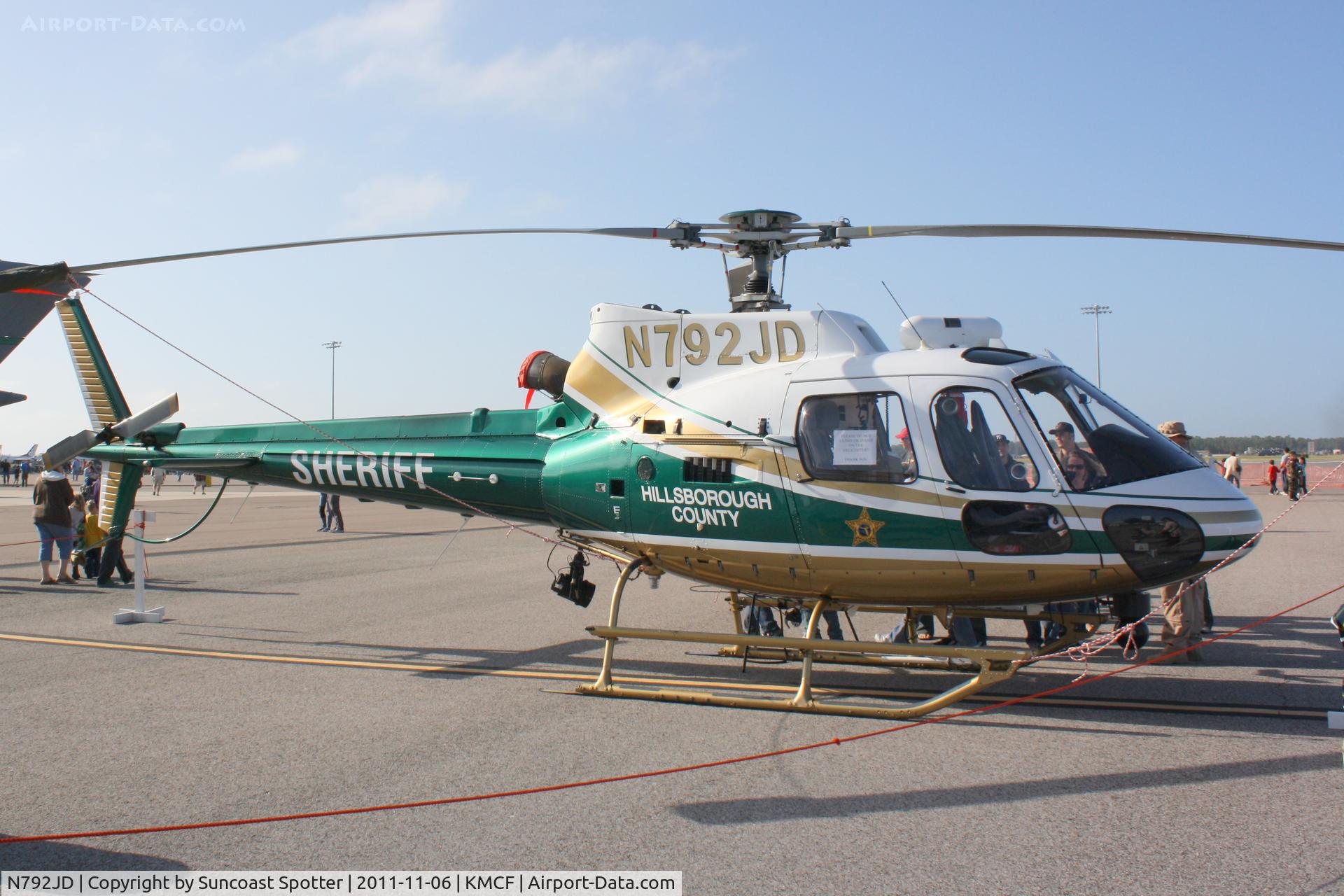 N792JD, 2007 Eurocopter AS-350B-2 Ecureuil Ecureuil C/N 4310, Hillsborough County Sheriff's Office Aviation on display at MacDill AirFest