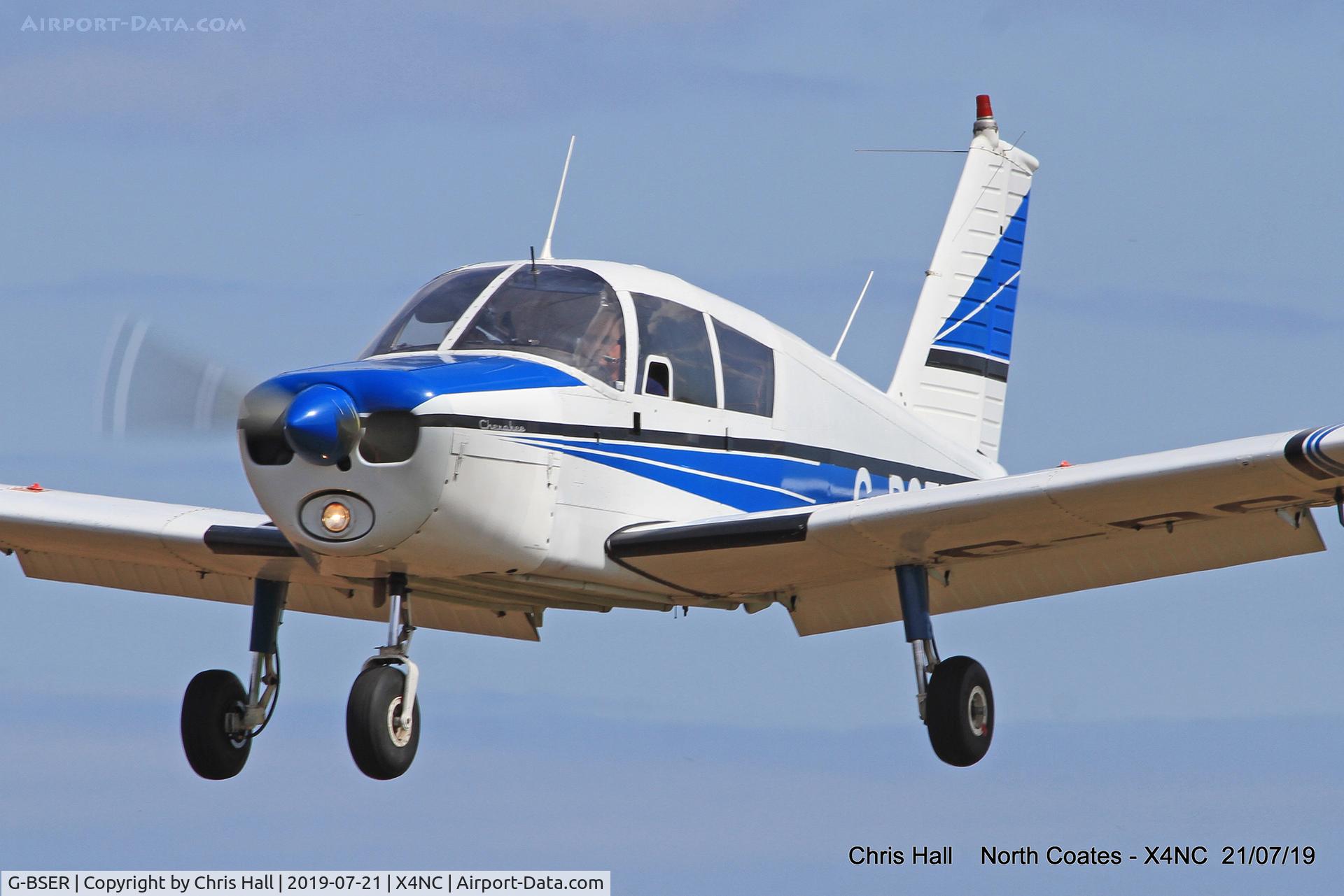 G-BSER, 1963 Piper PA-28-160 Cherokee C/N 28-790, North Coates summer fly in