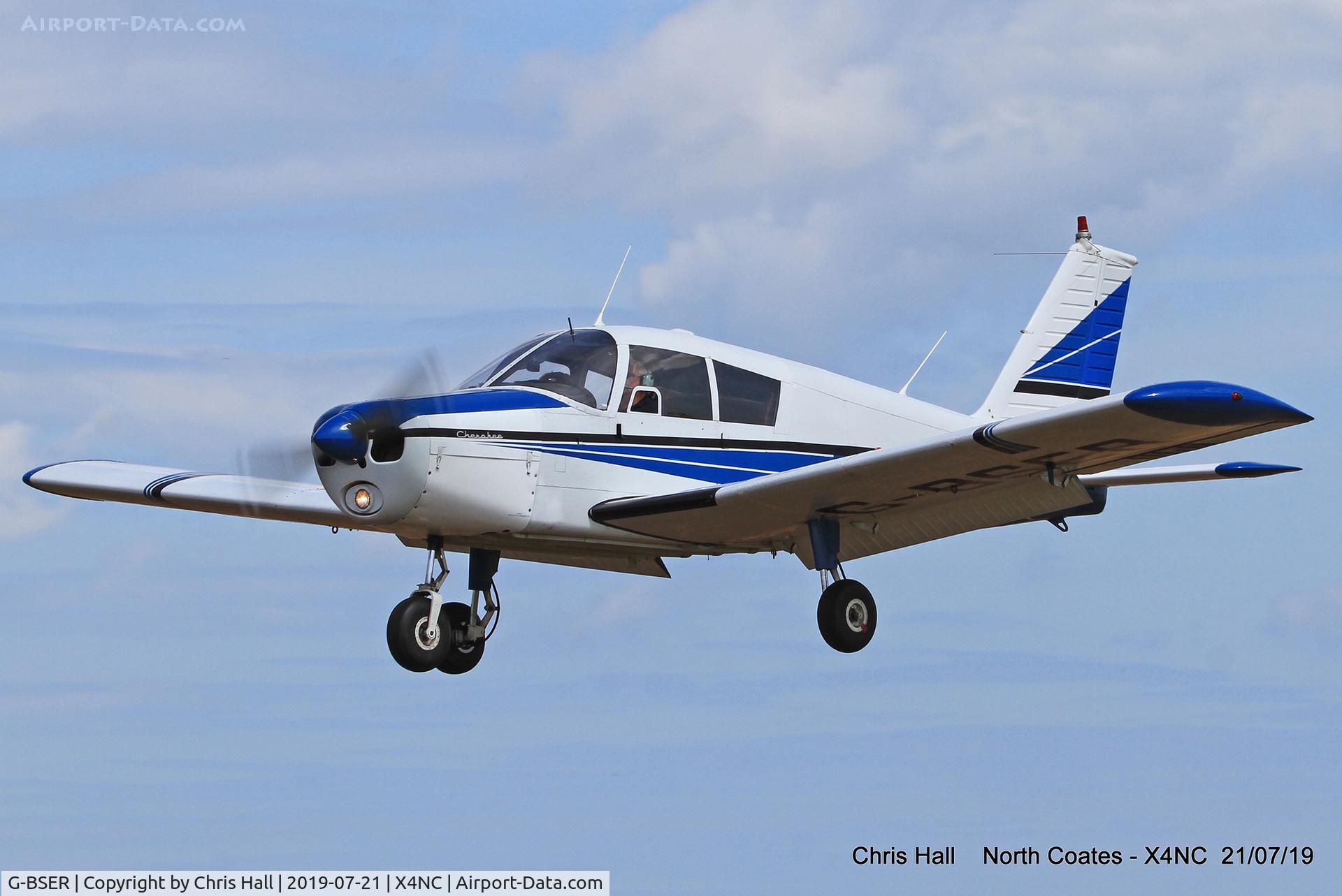 G-BSER, 1963 Piper PA-28-160 Cherokee C/N 28-790, North Coates summer fly in