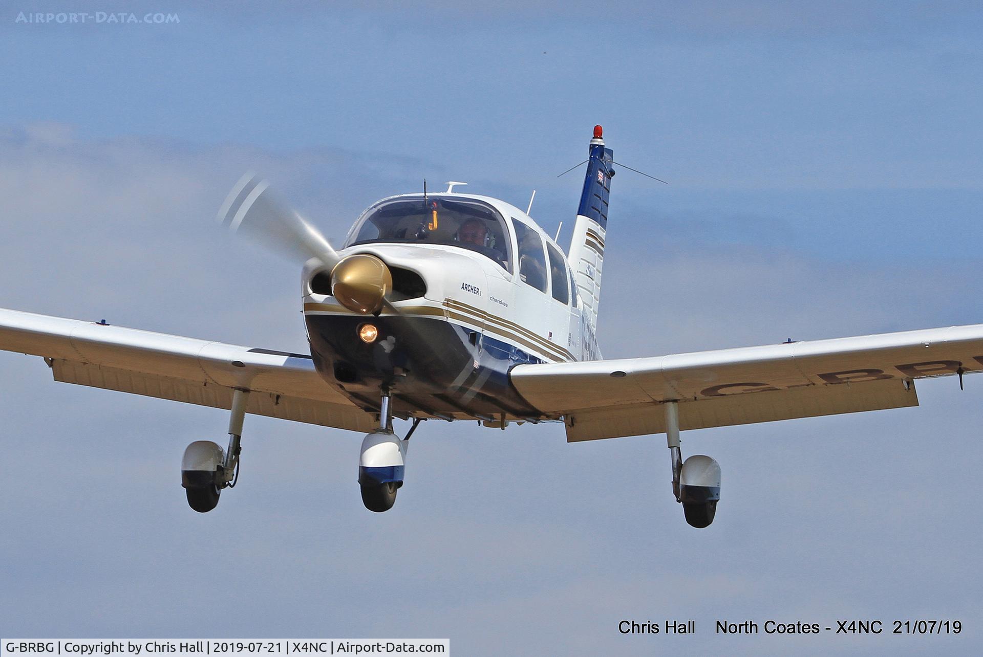 G-BRBG, 1975 Piper PA-28-180 Cherokee Archer C/N 28-7505248, North Coates summer fly in