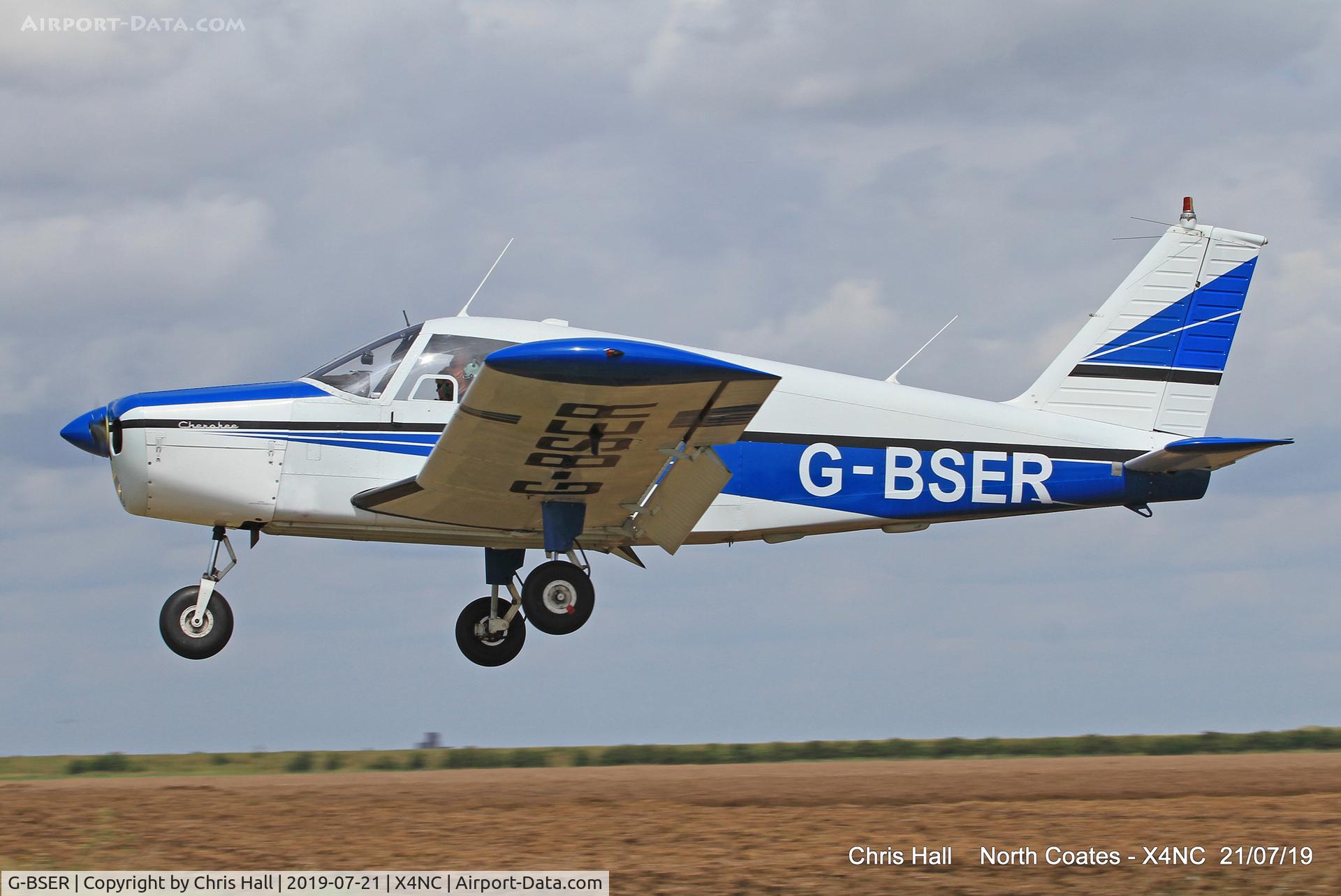 G-BSER, 1963 Piper PA-28-160 Cherokee C/N 28-790, North Coates summer fly in