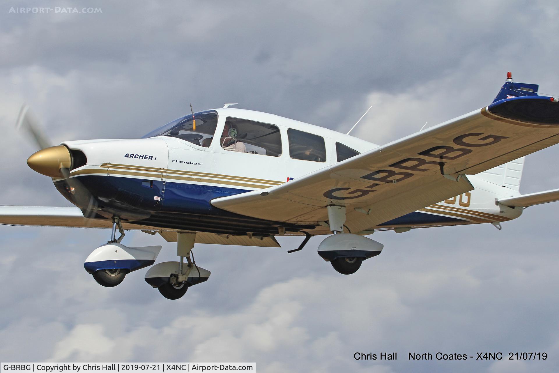 G-BRBG, 1975 Piper PA-28-180 Cherokee Archer C/N 28-7505248, North Coates summer fly in