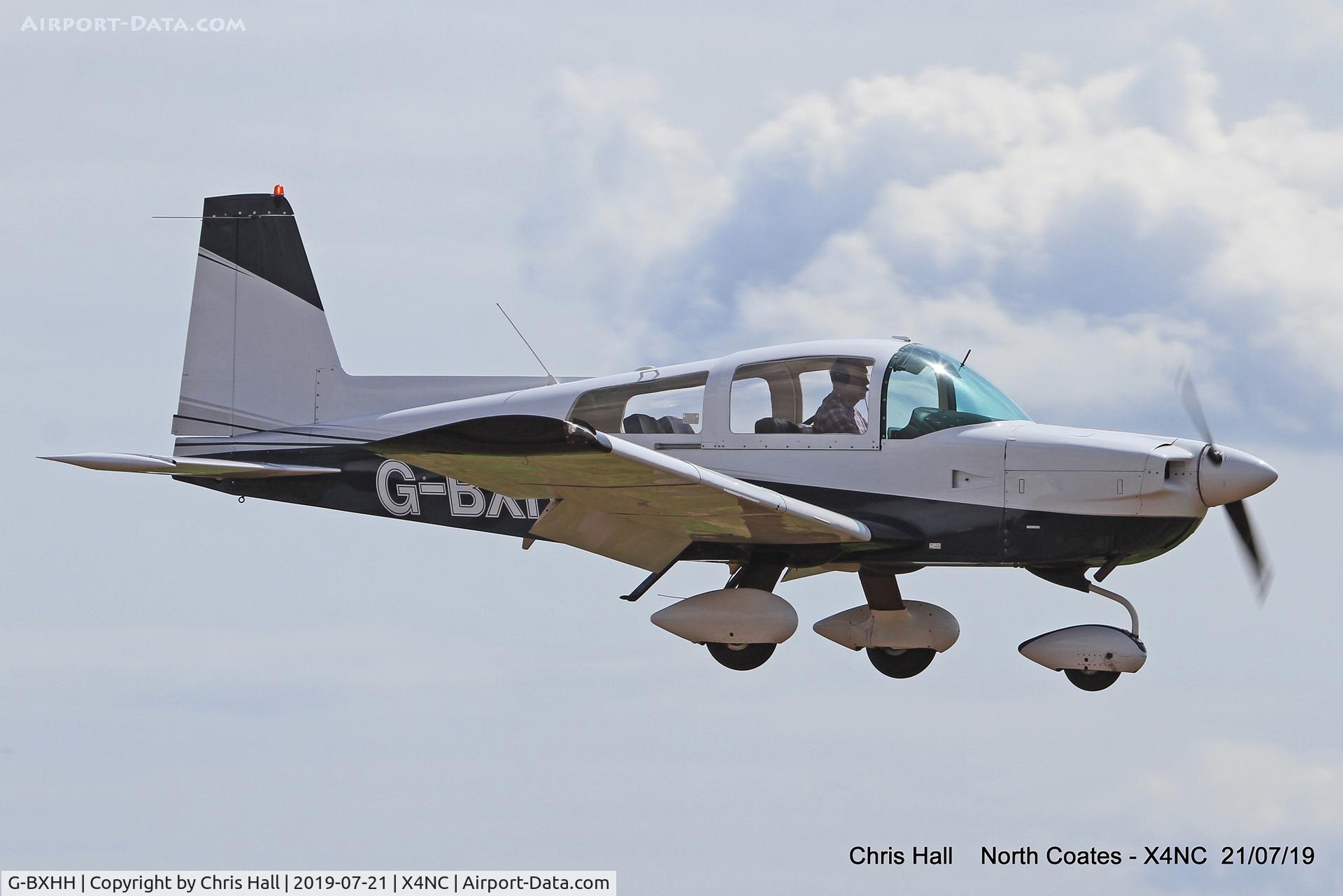 G-BXHH, 1976 Grumman American AA-5A Cheetah C/N AA5A-0105, North Coates summer fly in
