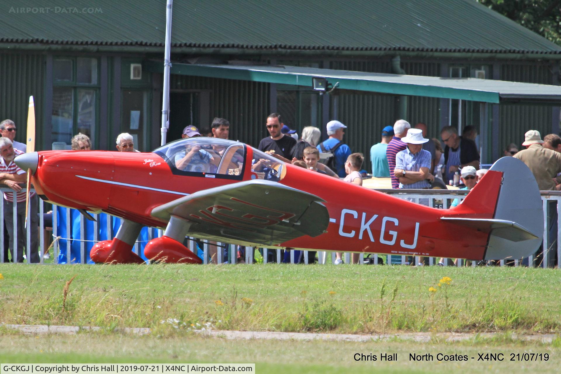G-CKGJ, 2017 Nicollier HN-700 Menestrel II C/N LAA 217-15369, North Coates summer fly in