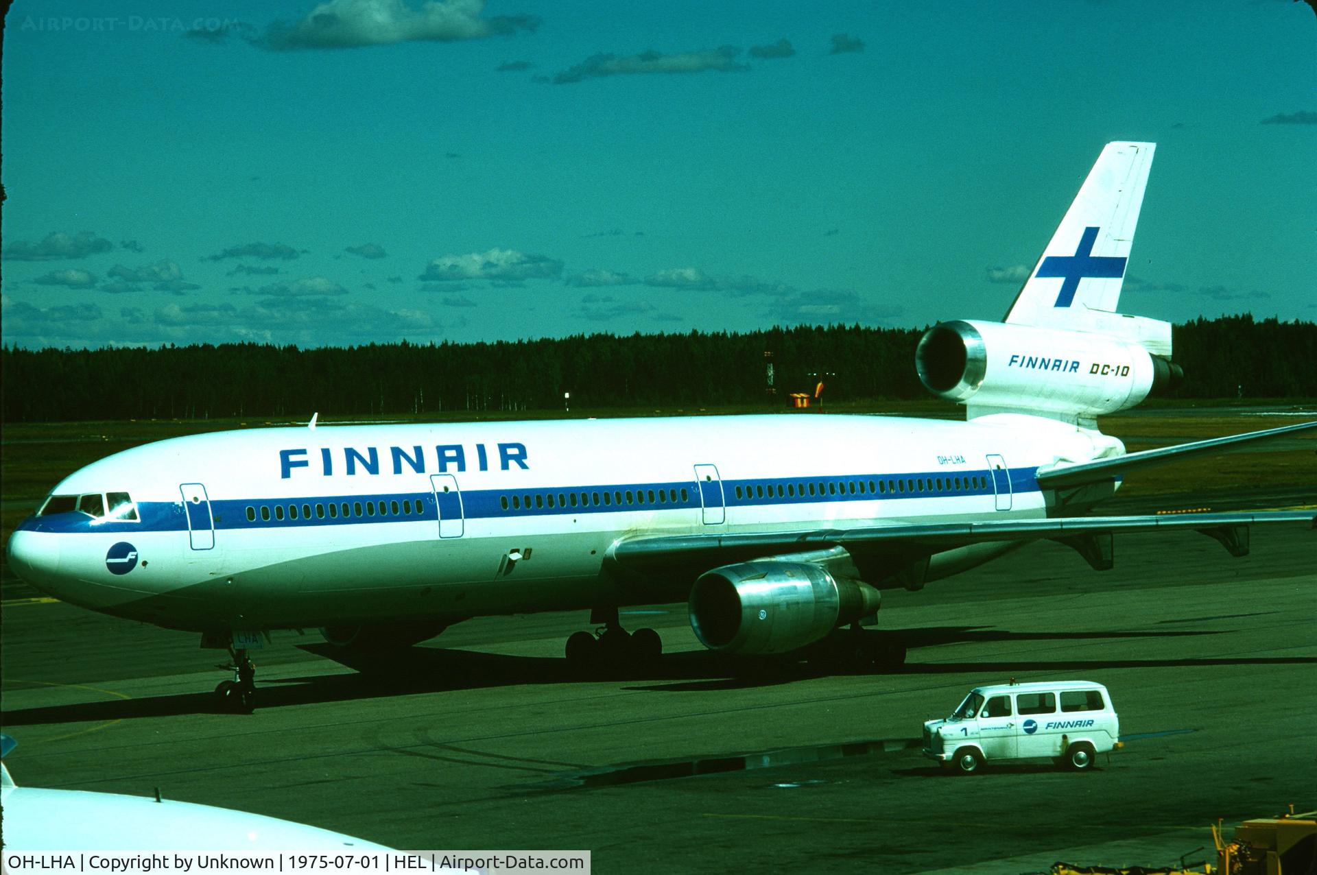 OH-LHA, 1974 McDonnell Douglas DC-10-30 C/N 47956, Helsinki 7.1975