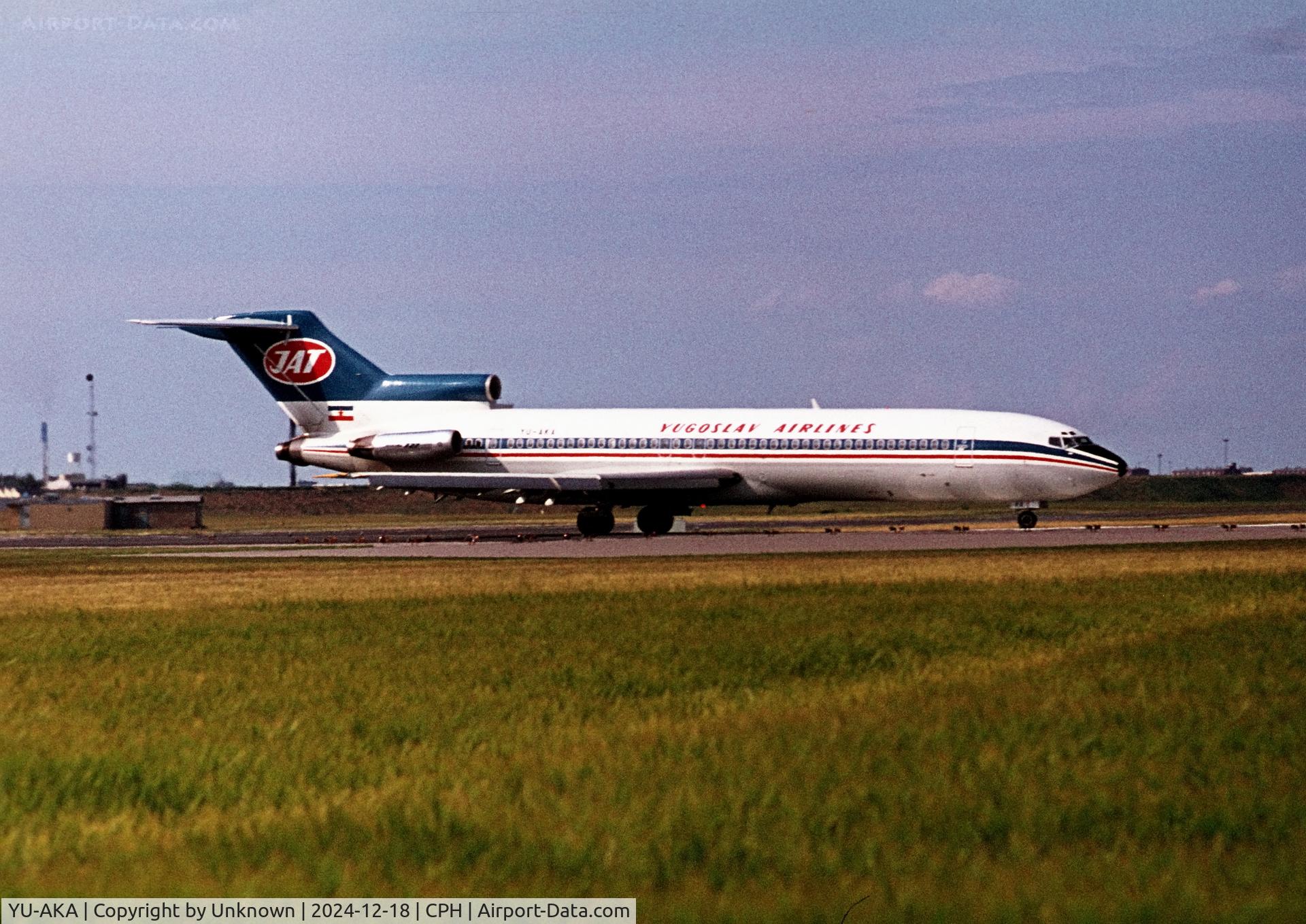 YU-AKA, 1974 Boeing 727-2H9 C/N 20930, Copenhagen