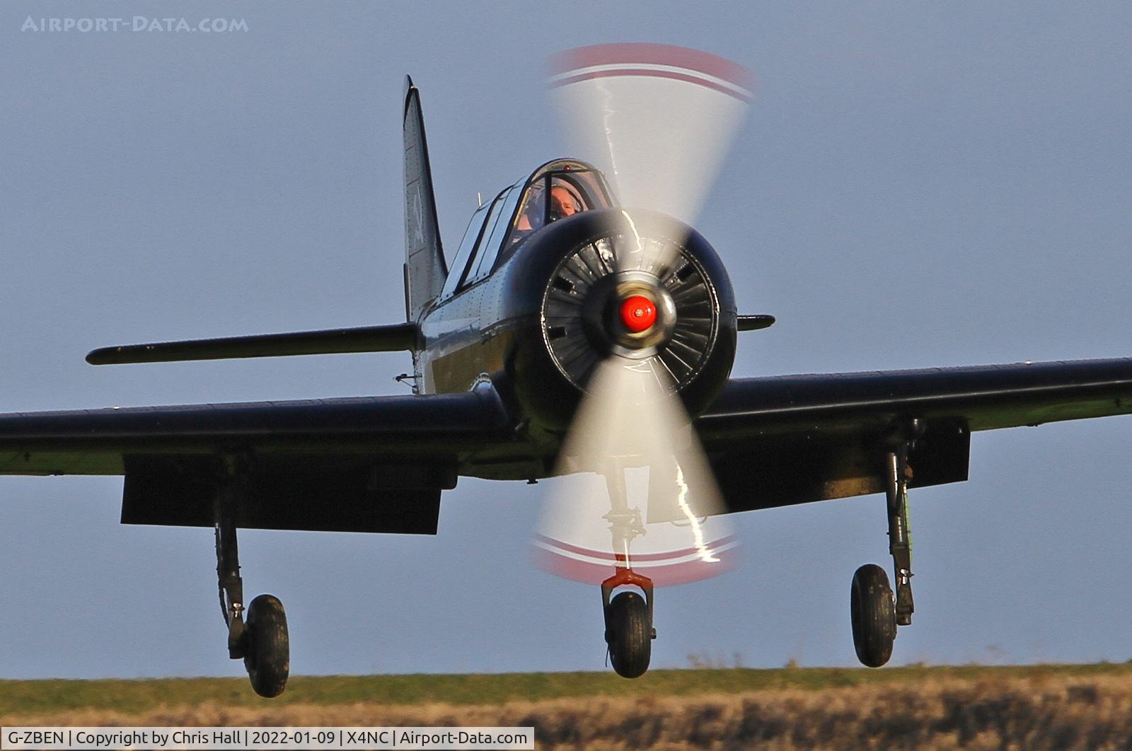 G-ZBEN, 1982 Bacau Yak-52 C/N 822708, North Coates Brass Monkey fly in