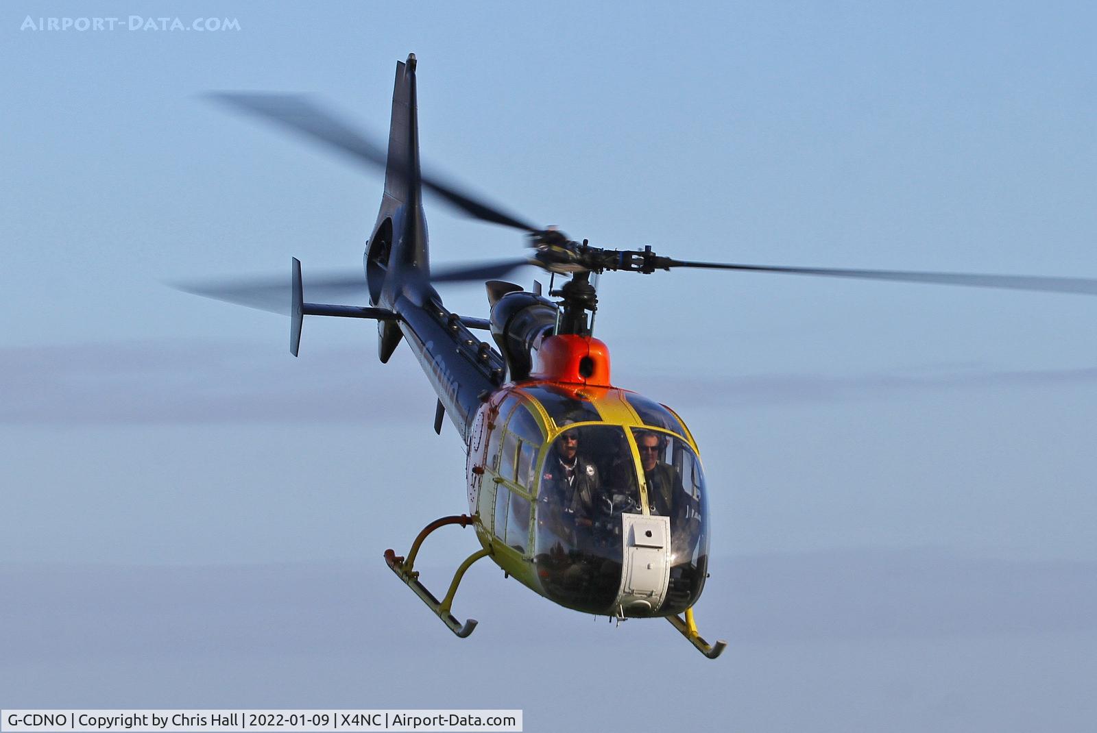 G-CDNO, 1975 Westland SA-341B Gazelle AH1 C/N 1385, North Coates Brass Monkey fly in