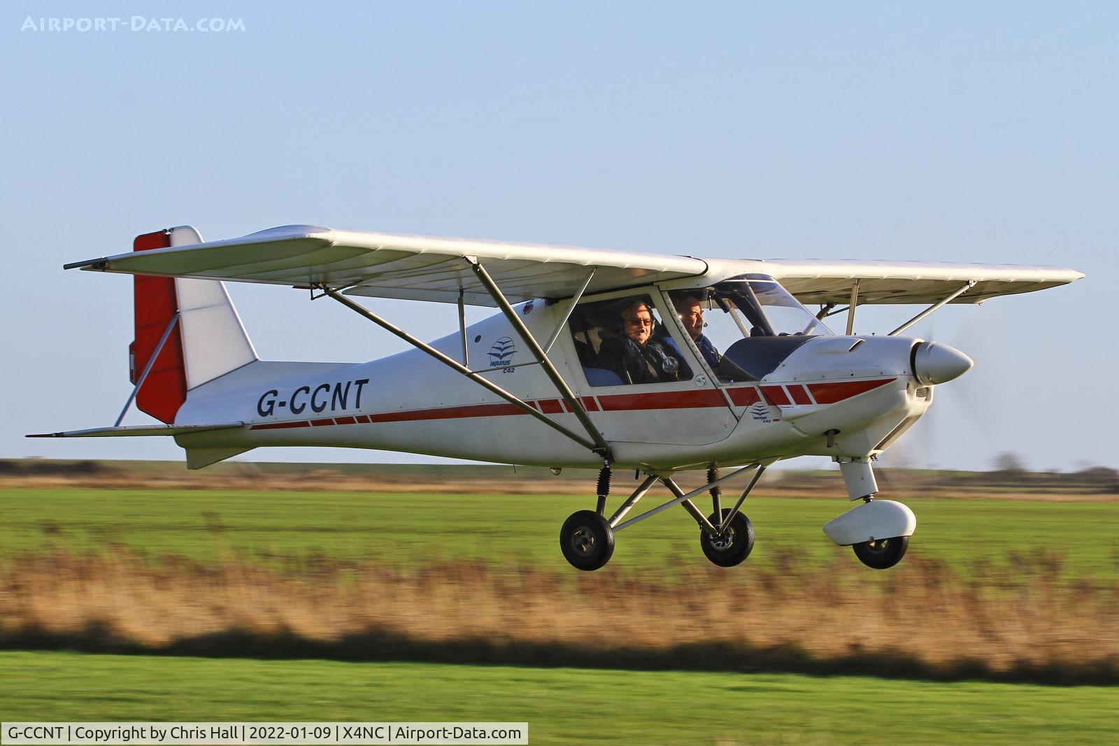 G-CCNT, 2003 Comco Ikarus C42 FB80 C/N 0311-6585, North Coates Brass Monkey fly in