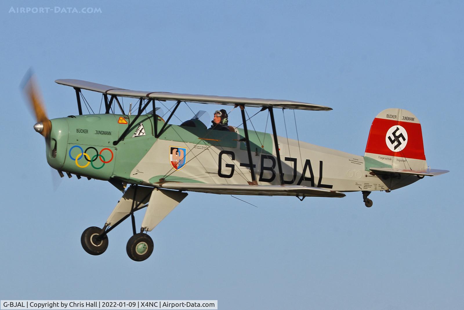G-BJAL, 1957 Bucker 1-131E Jungmann C/N 1028, North Coates Brass Monkey fly in