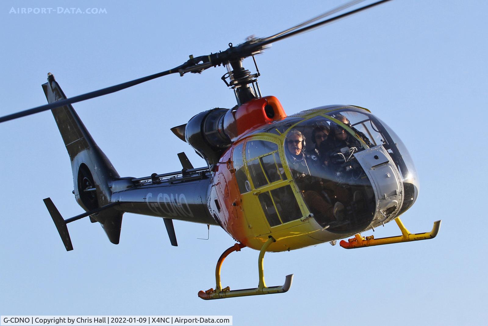 G-CDNO, 1975 Westland SA-341B Gazelle AH1 C/N 1385, North Coates Brass Monkey fly in