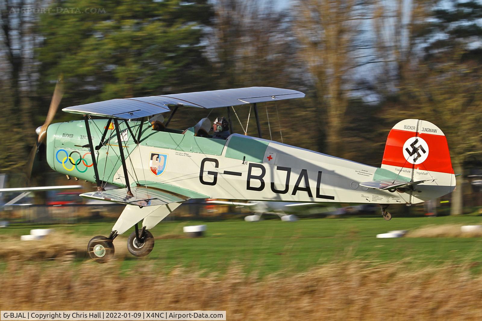G-BJAL, 1957 Bucker 1-131E Jungmann C/N 1028, North Coates Brass Monkey fly in