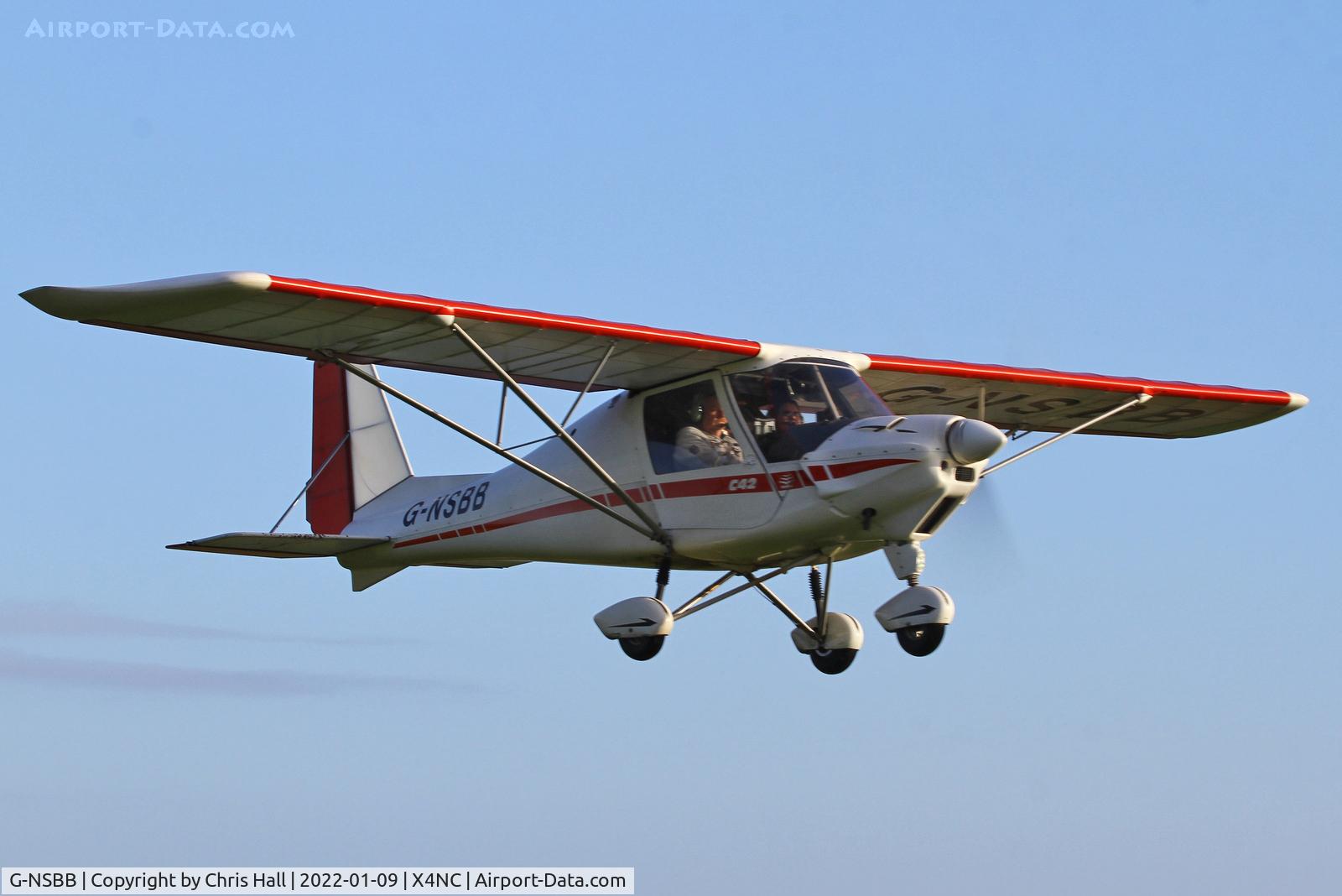G-NSBB, 2004 Comco Ikarus C42 FB100 VLA C/N PFA 322-14162, North Coates Brass Monkey fly in