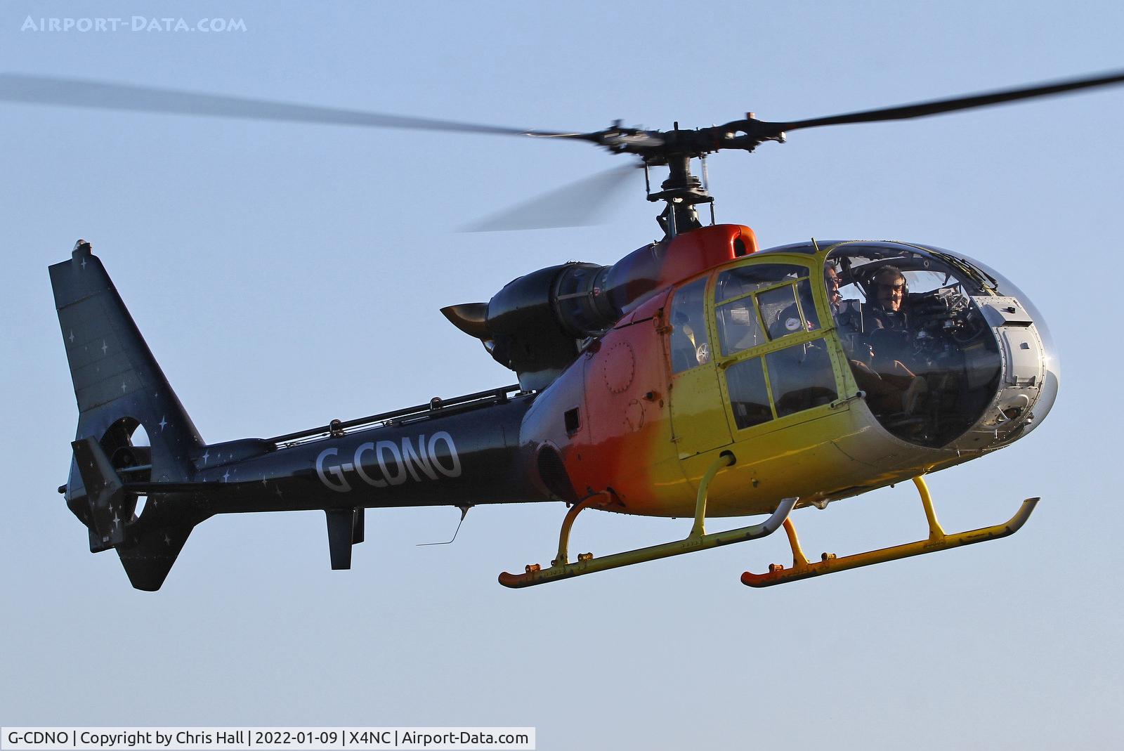 G-CDNO, 1975 Westland SA-341B Gazelle AH1 C/N 1385, North Coates Brass Monkey fly in
