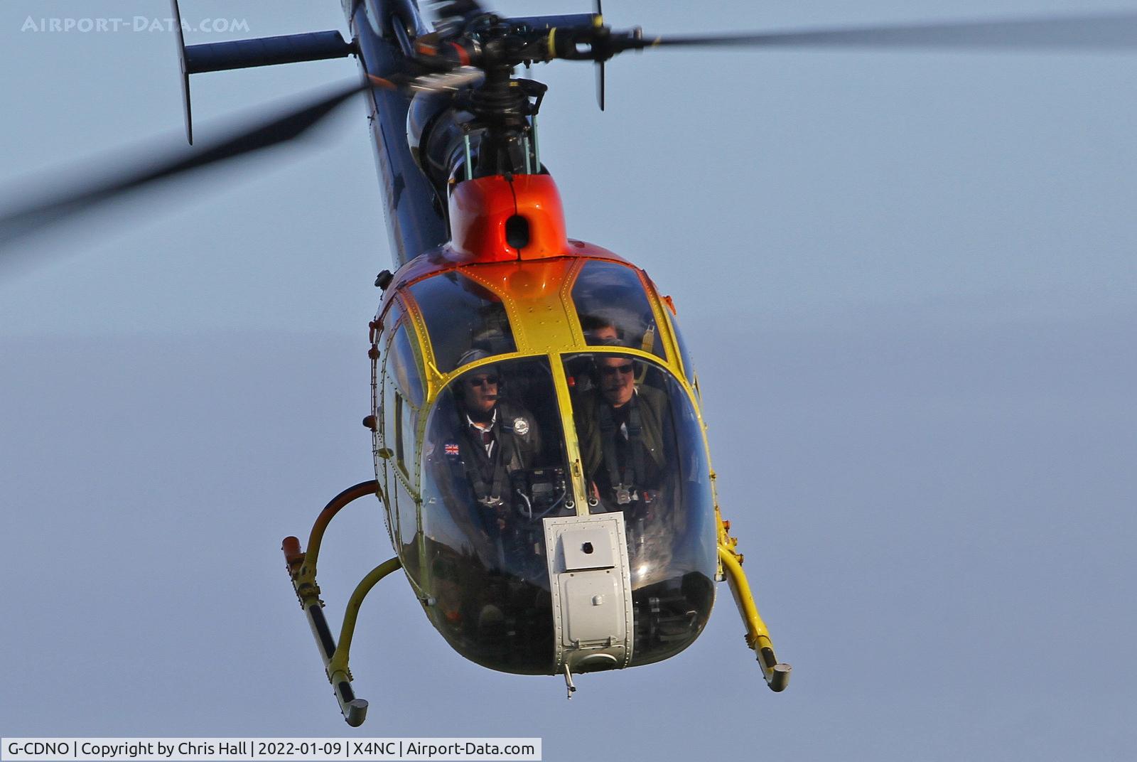 G-CDNO, 1975 Westland SA-341B Gazelle AH1 C/N 1385, North Coates Brass Monkey fly in