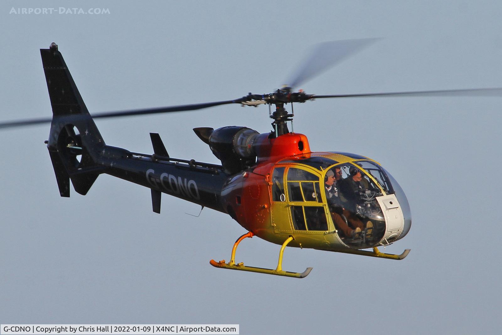 G-CDNO, 1975 Westland SA-341B Gazelle AH1 C/N 1385, North Coates Brass Monkey fly in