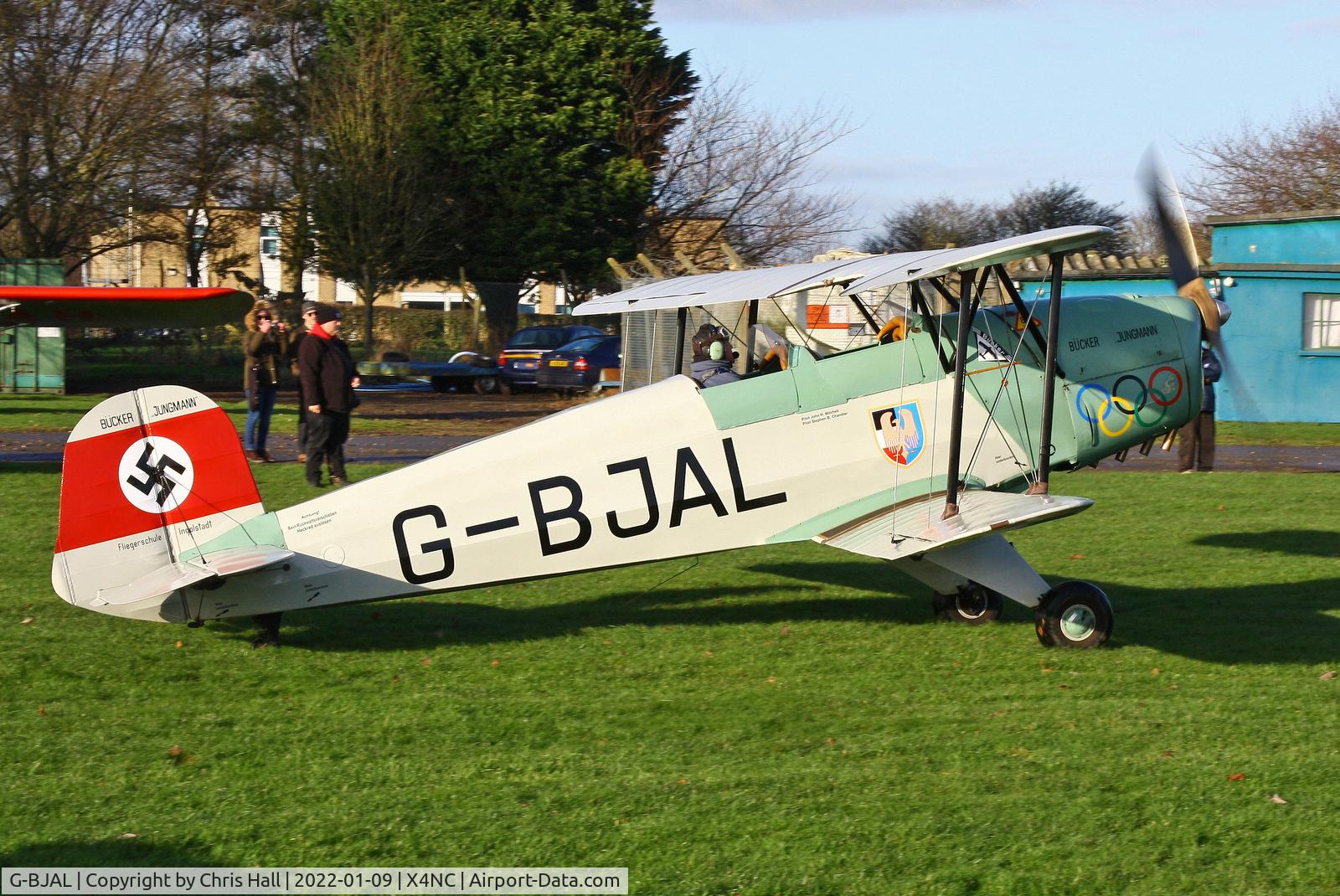 G-BJAL, 1957 Bucker 1-131E Jungmann C/N 1028, North Coates Brass Monkey fly in