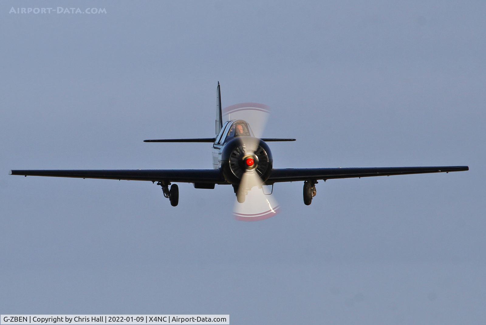 G-ZBEN, 1982 Bacau Yak-52 C/N 822708, North Coates Brass Monkey fly in