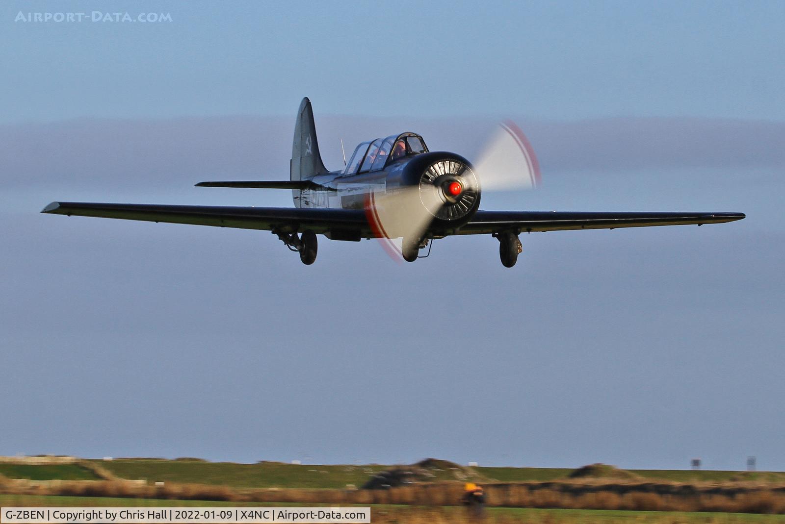 G-ZBEN, 1982 Bacau Yak-52 C/N 822708, North Coates Brass Monkey fly in
