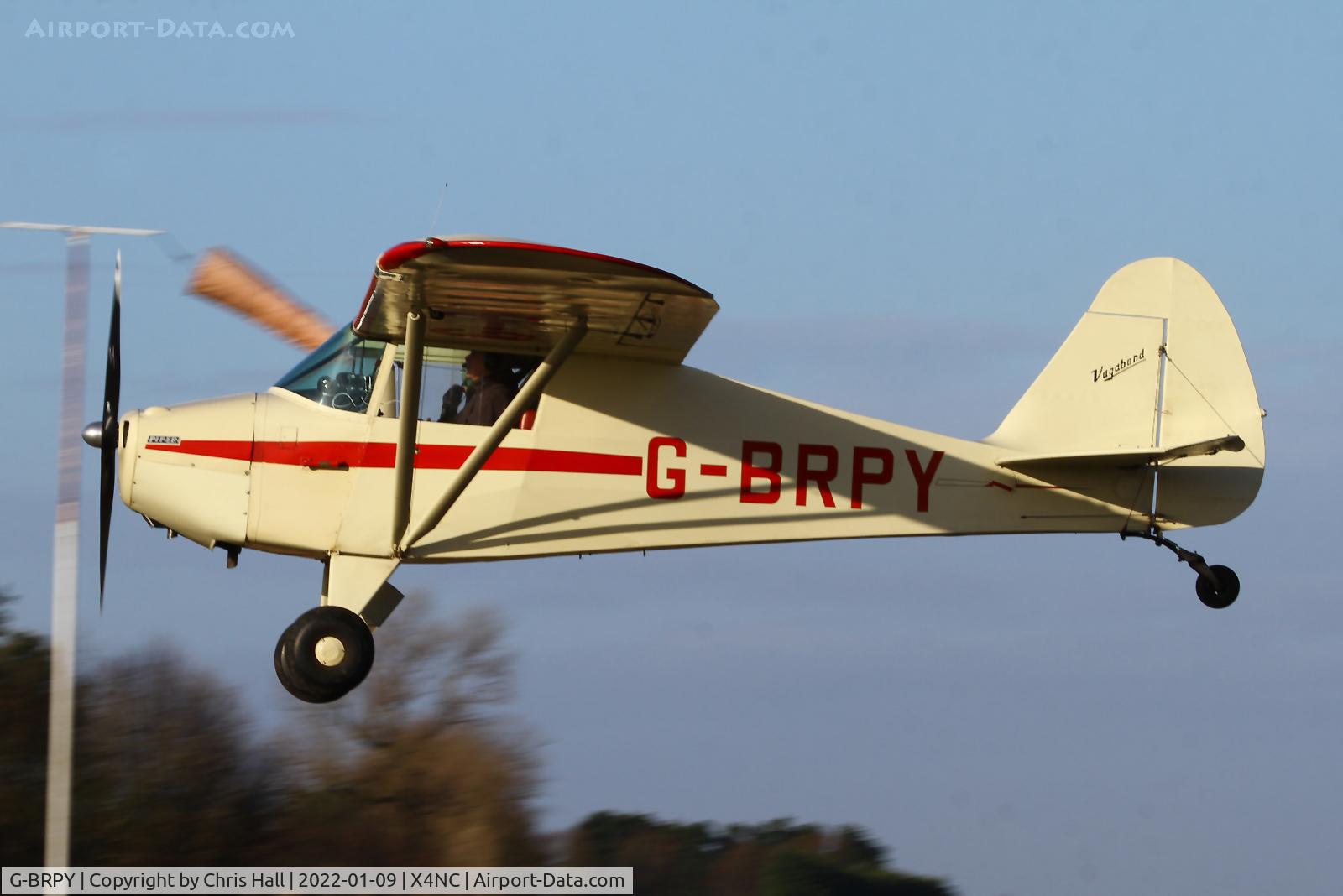 G-BRPY, 1948 Piper PA-15 Vagabond Vagabond C/N 15-141, North Coates Brass Monkey fly in