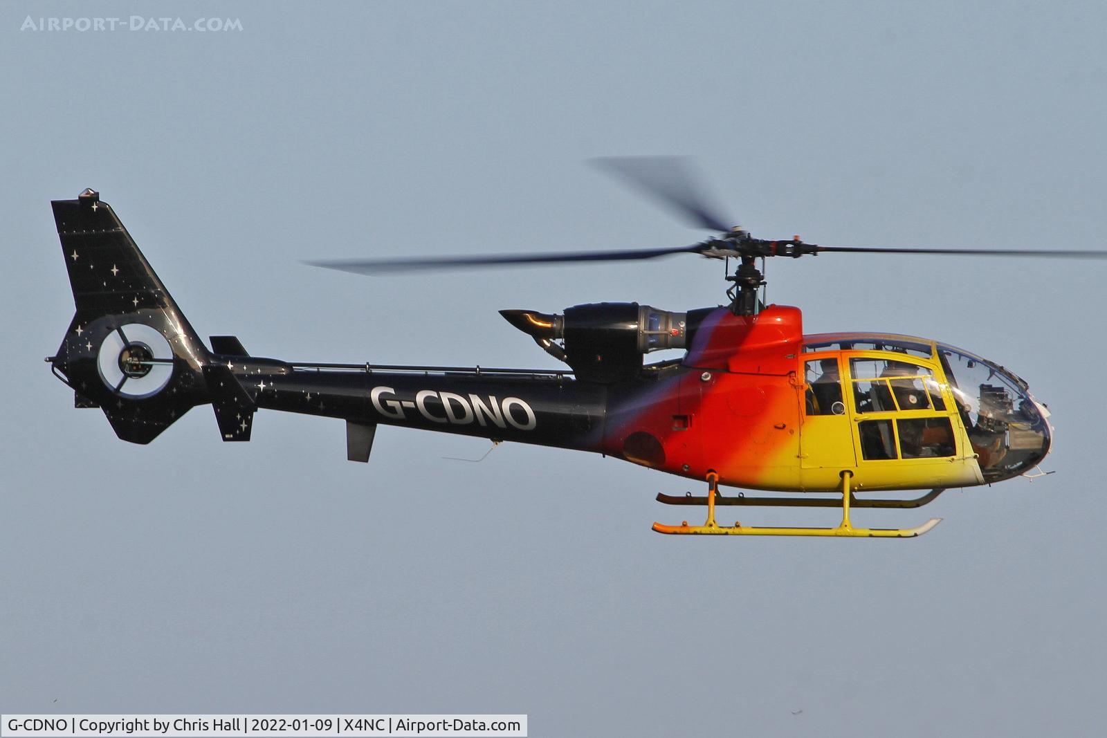 G-CDNO, 1975 Westland SA-341B Gazelle AH1 C/N 1385, North Coates Brass Monkey fly in