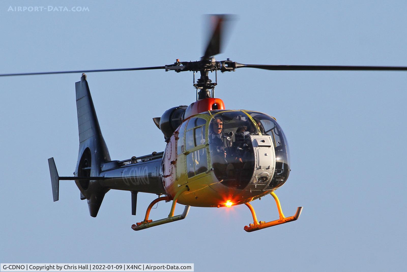 G-CDNO, 1975 Westland SA-341B Gazelle AH1 C/N 1385, North Coates Brass Monkey fly in