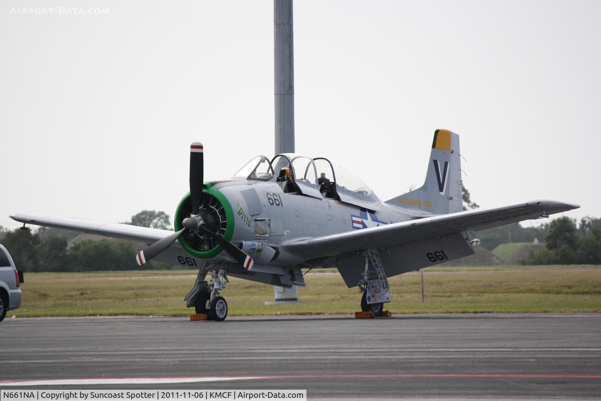 N661NA, 1957 North American T-28C Trojan Trojan C/N 226-238 (140661), T-28 Trojan on display at MacDill Air Fest