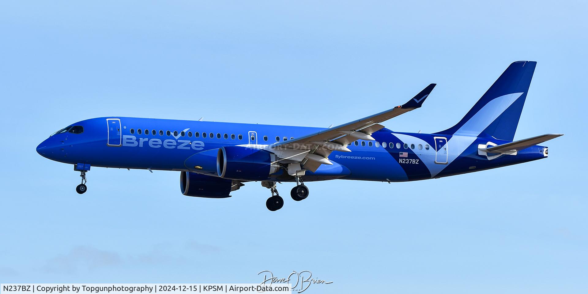 N237BZ, 2024 Airbus A220-300 C/N 55285, MOXY972