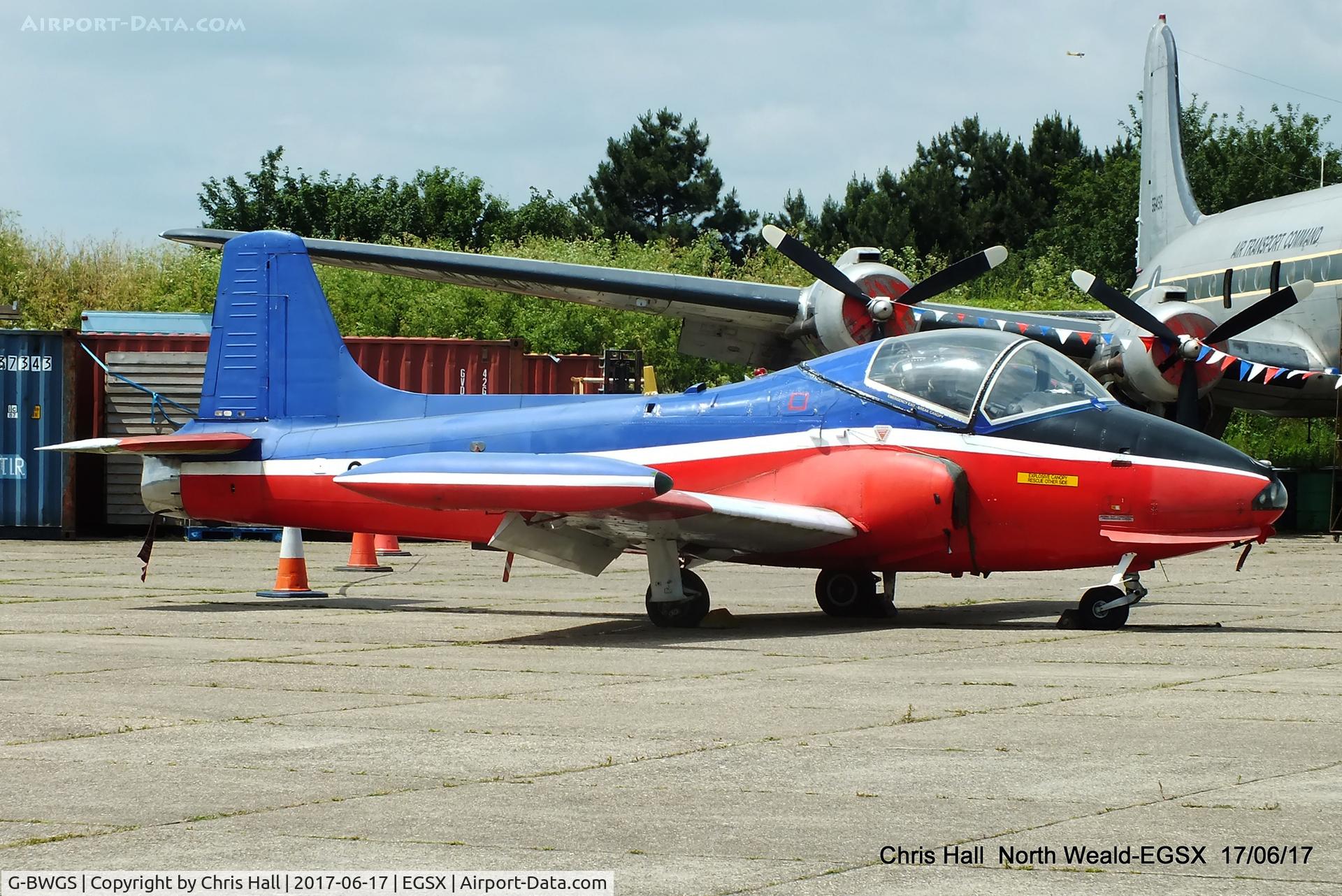 G-BWGS, 1971 BAC 84 Jet Provost T.5A C/N EEP/JP/974, Air Britain fly in, North Weald