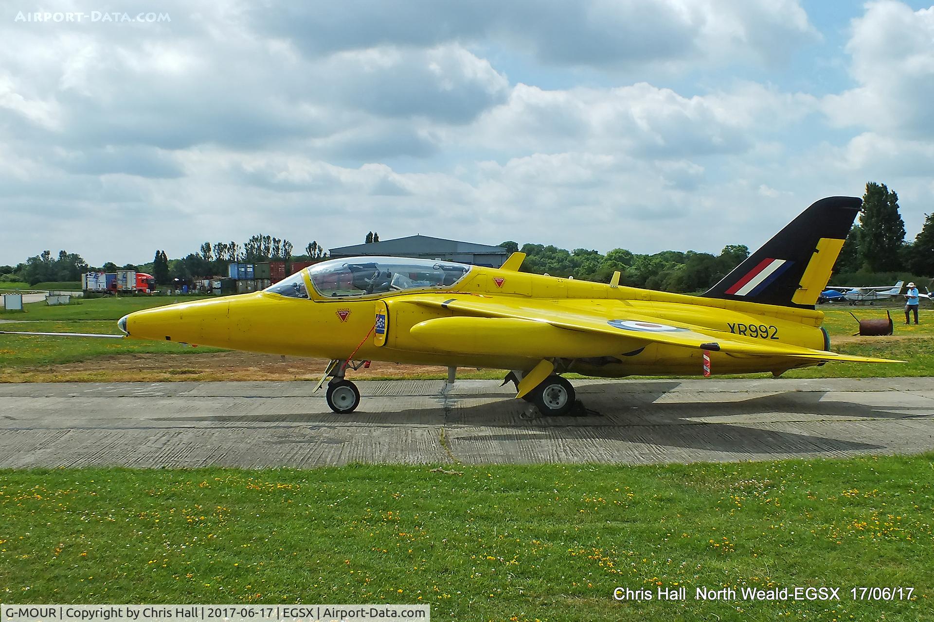 G-MOUR, 1964 Hawker Siddeley Gnat T.1 C/N FL596, Air Britain fly in, North Weald
