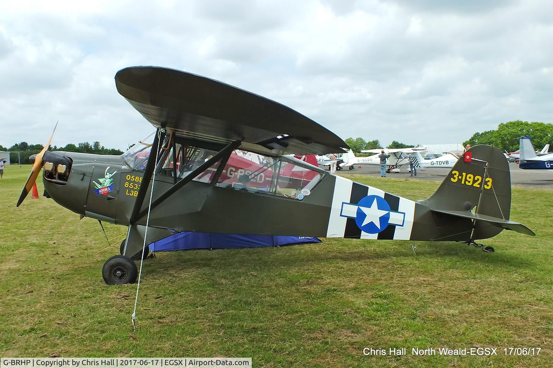 G-BRHP, 1942 Aeronca O-58B Defender C/N 058B-8533, Air Britain fly in, North Weald