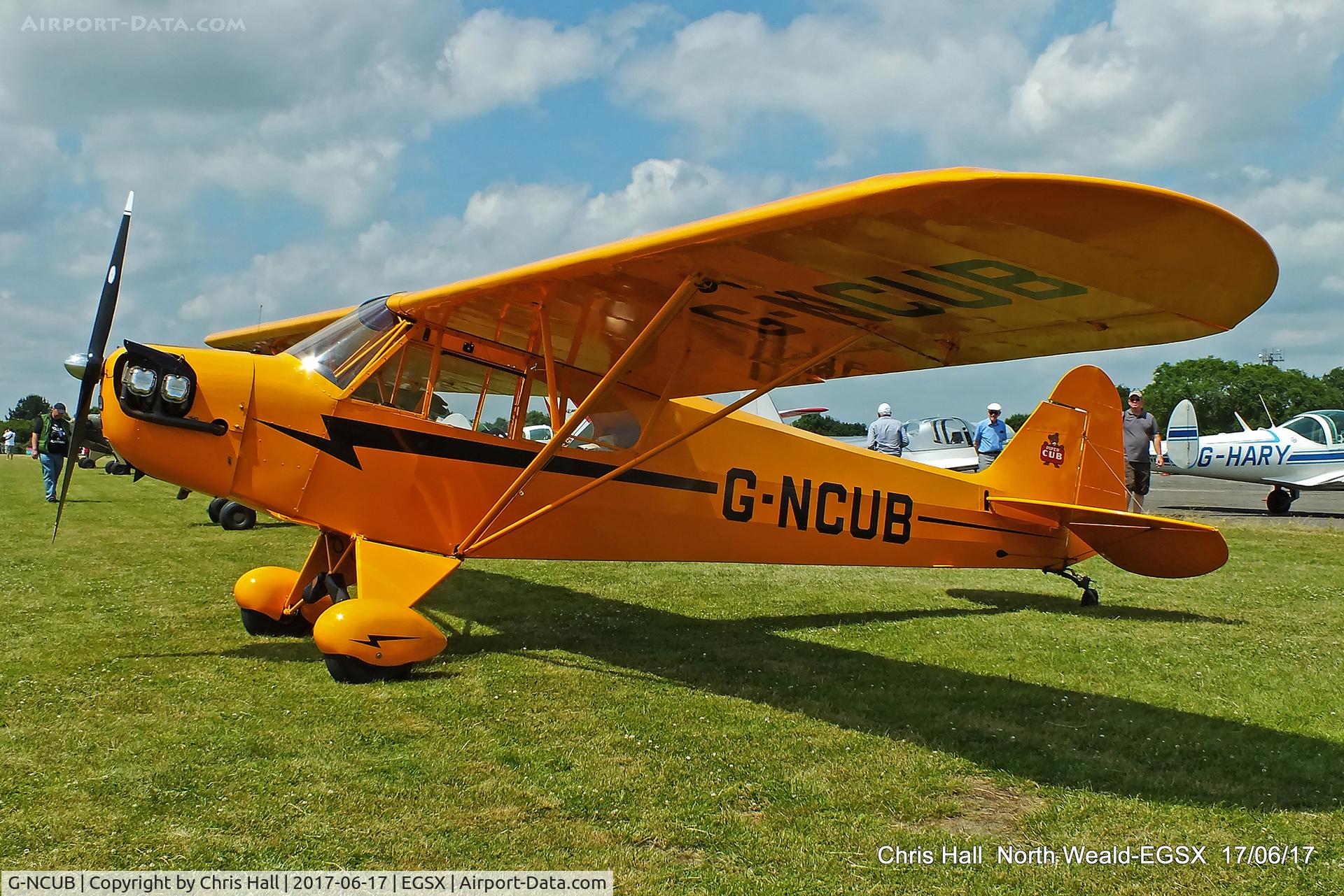 G-NCUB, 1944 Piper L-4H Grasshopper (J3C-65D) C/N 11599, Air Britain fly in, North Weald