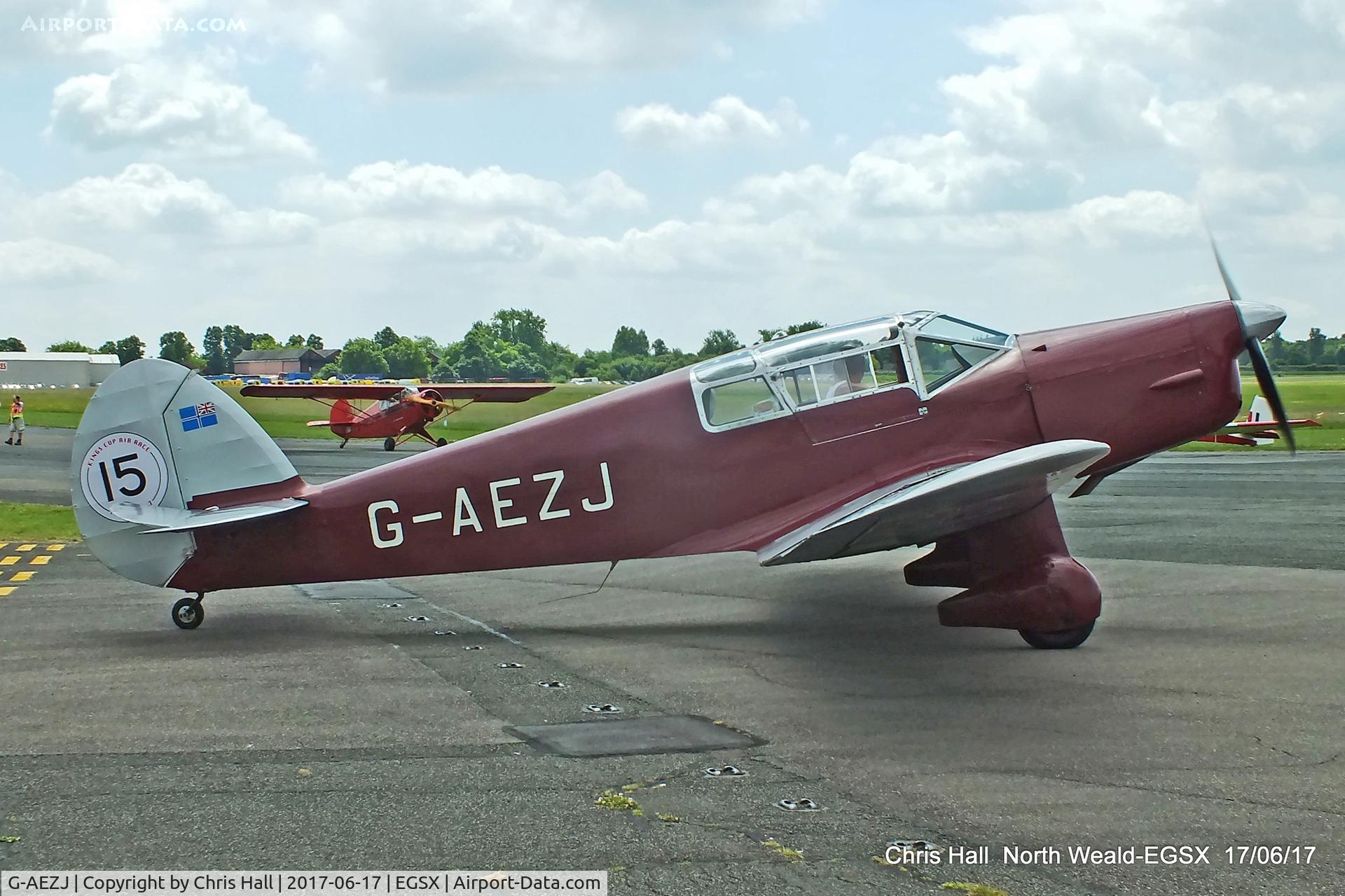 G-AEZJ, 1937 Percival P-10 Vega Gull C/N K.65, Air Britain fly in, North Weald
