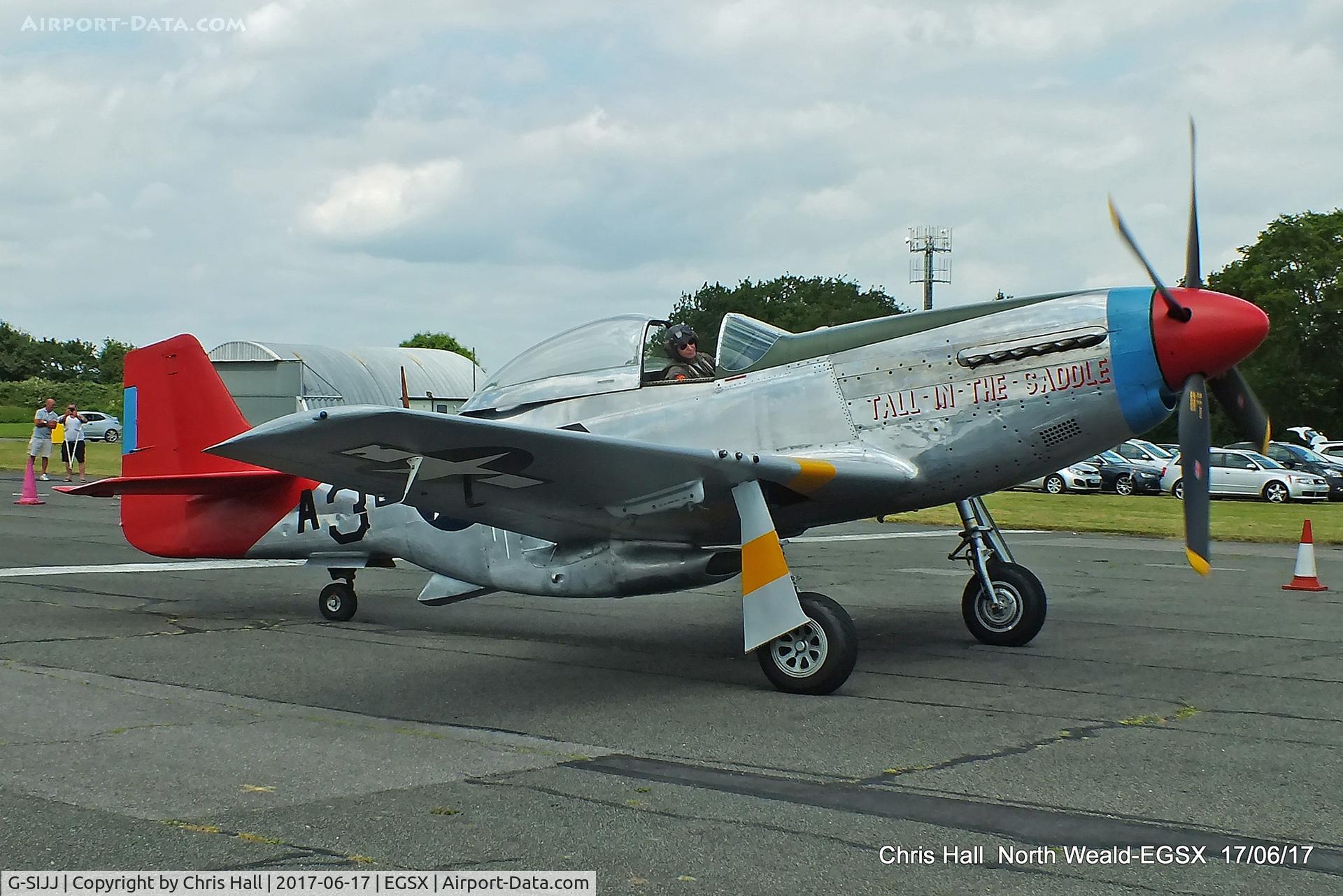 G-SIJJ, 1944 North American P-51D Mustang C/N 122-31894 (44-72035), Air Britain fly in, North Weald