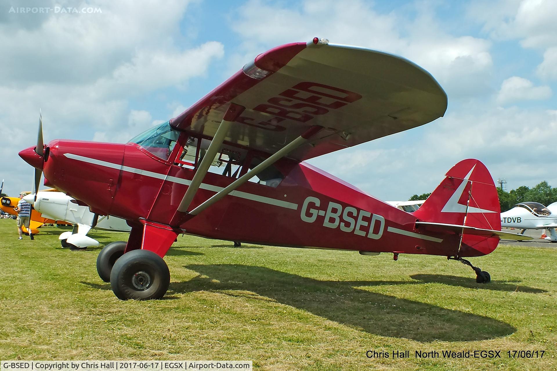 G-BSED, 1957 Piper PA-22-160 Tri Pacer C/N 22-6377, Air Britain fly in, North Weald