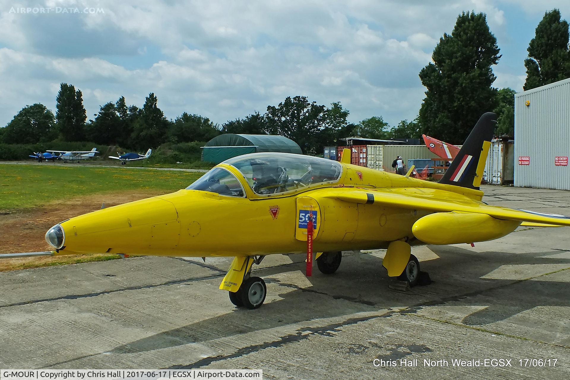 G-MOUR, 1964 Hawker Siddeley Gnat T.1 C/N FL596, Air Britain fly in, North Weald