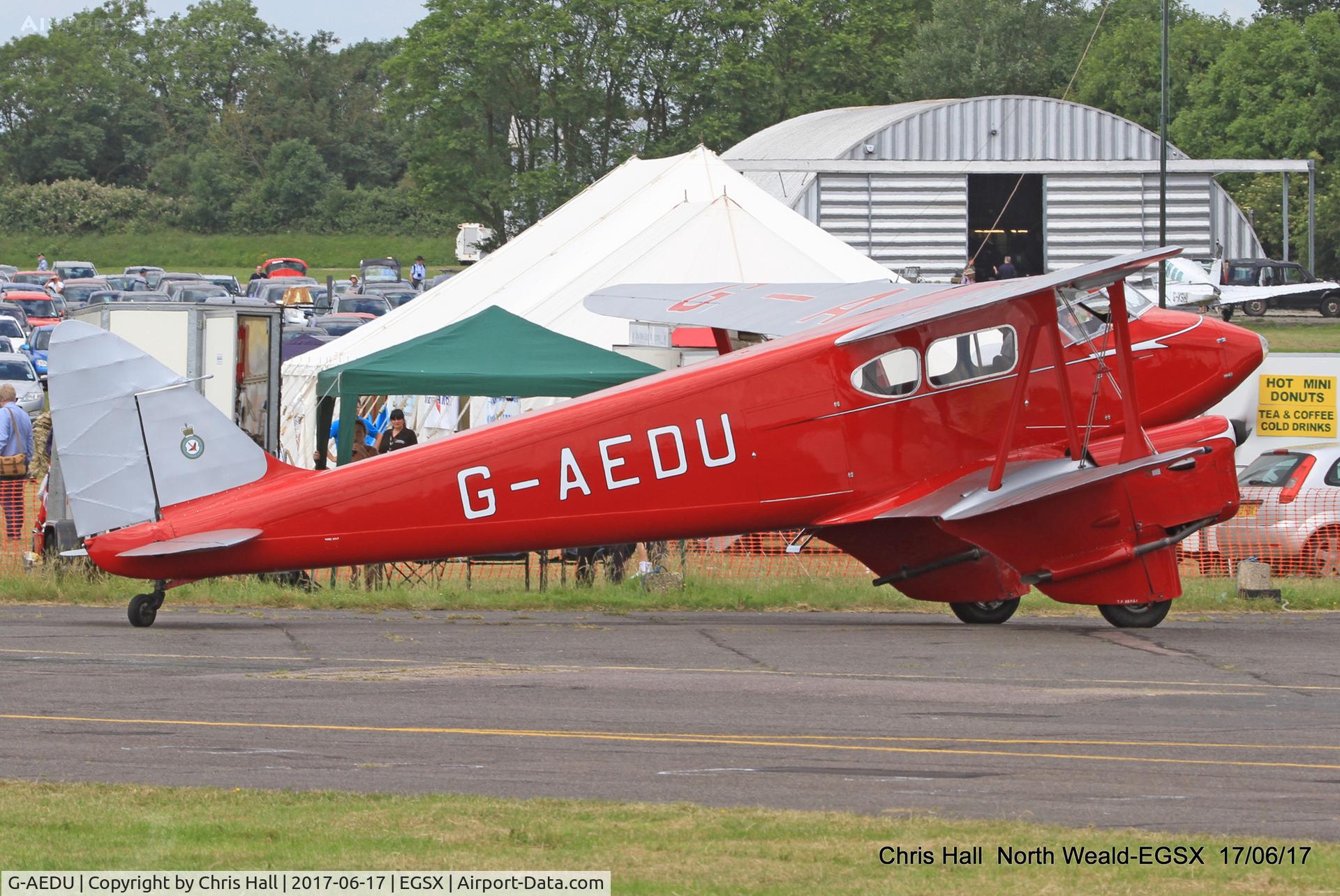 G-AEDU, 1937 De Havilland DH-90A Dragonfly C/N 7526, Air Britain fly in, North Weald