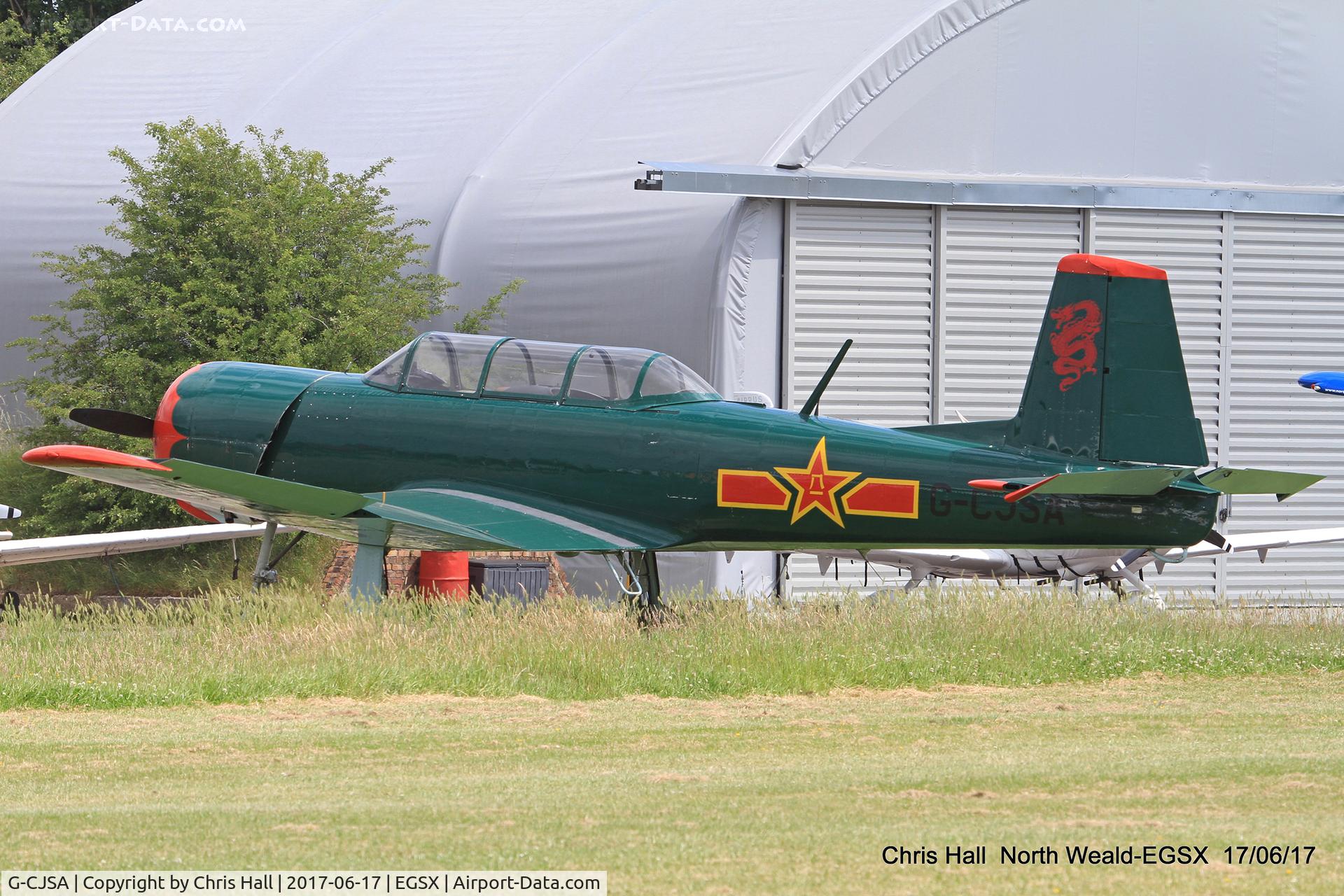 G-CJSA, Nanchang CJ-6A Chujiao C/N 3151215, Air Britain fly in, North Weald